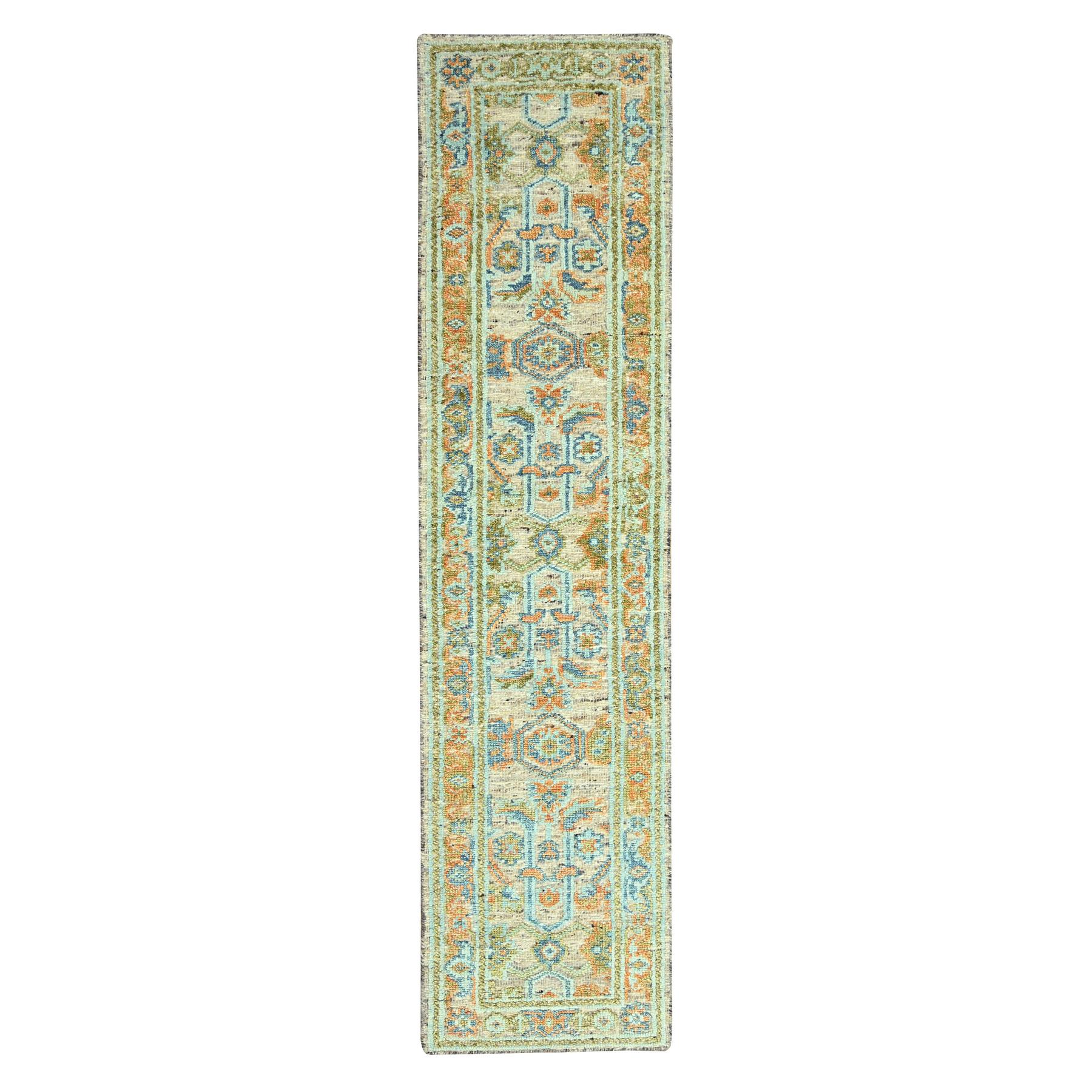 Oushak-And-Peshawar-Hand-Knotted-Rug-385190