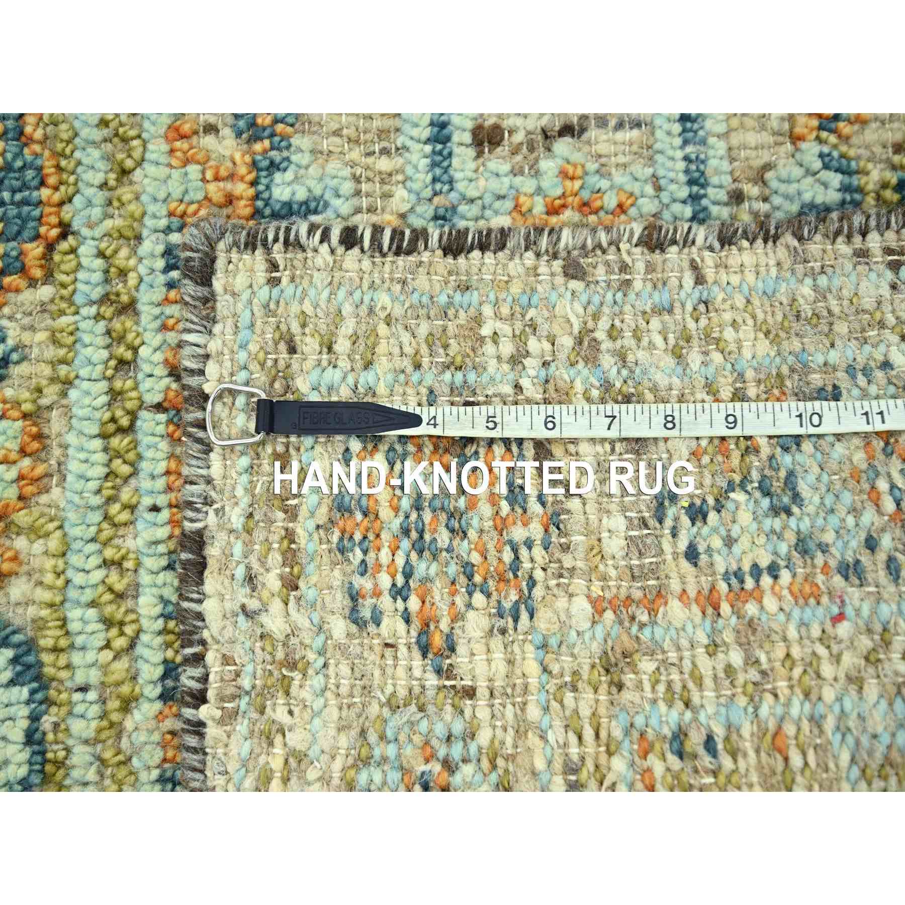 Oushak-And-Peshawar-Hand-Knotted-Rug-385190