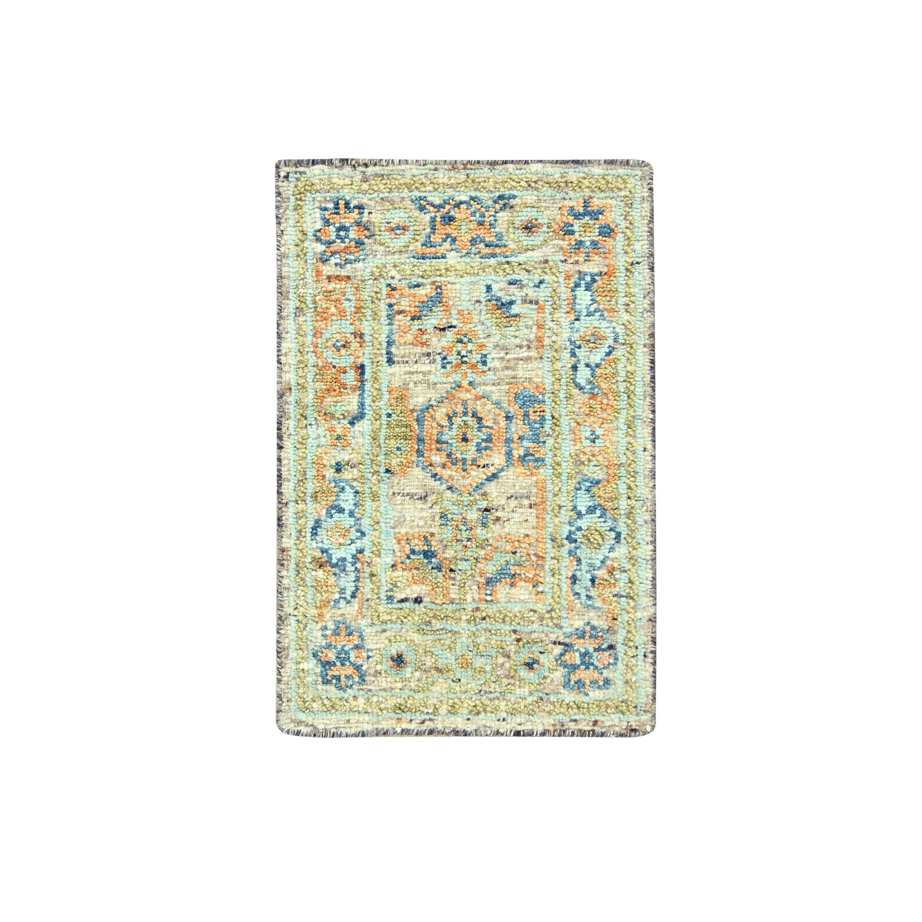 Oushak-And-Peshawar-Hand-Knotted-Rug-385200