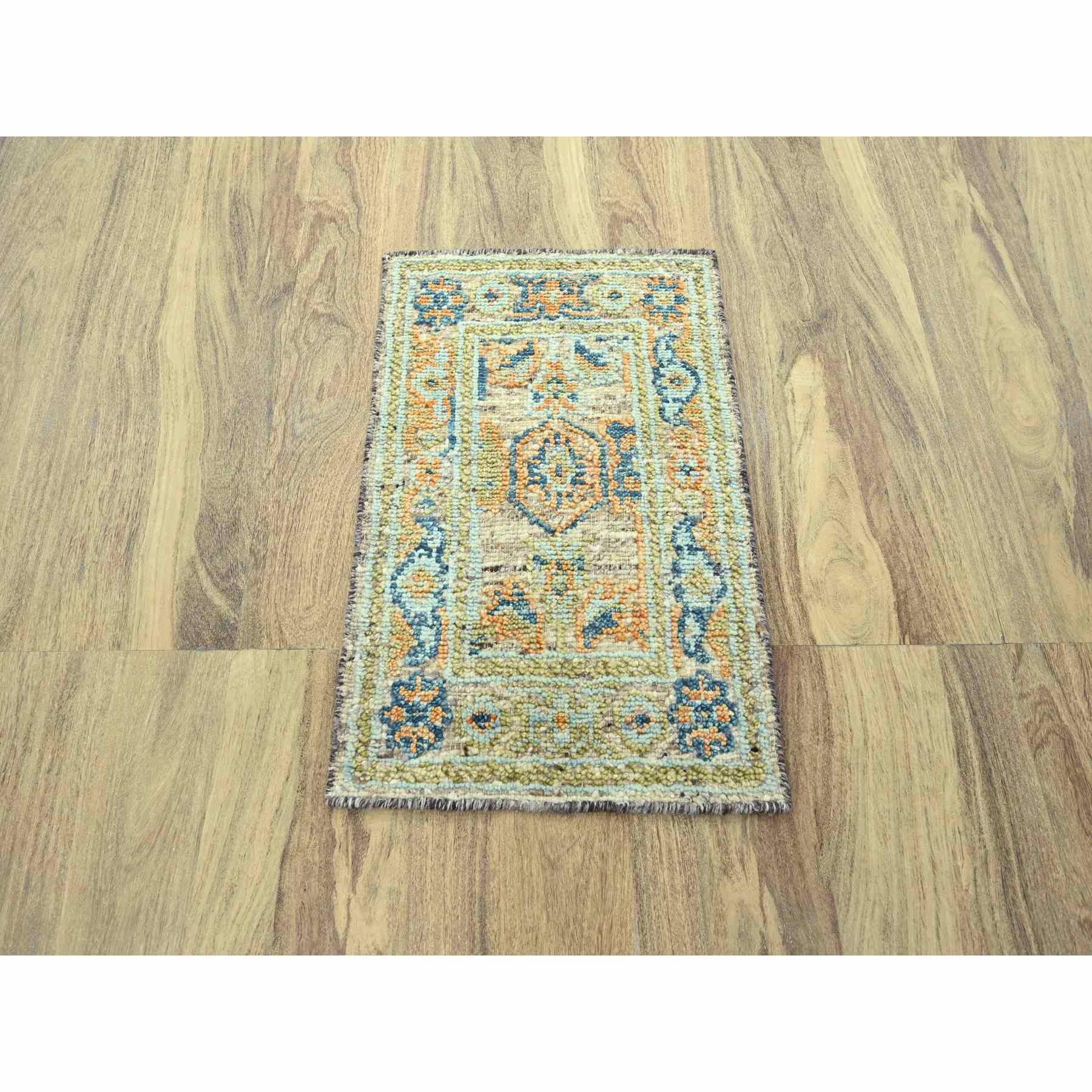 Oushak-And-Peshawar-Hand-Knotted-Rug-385200