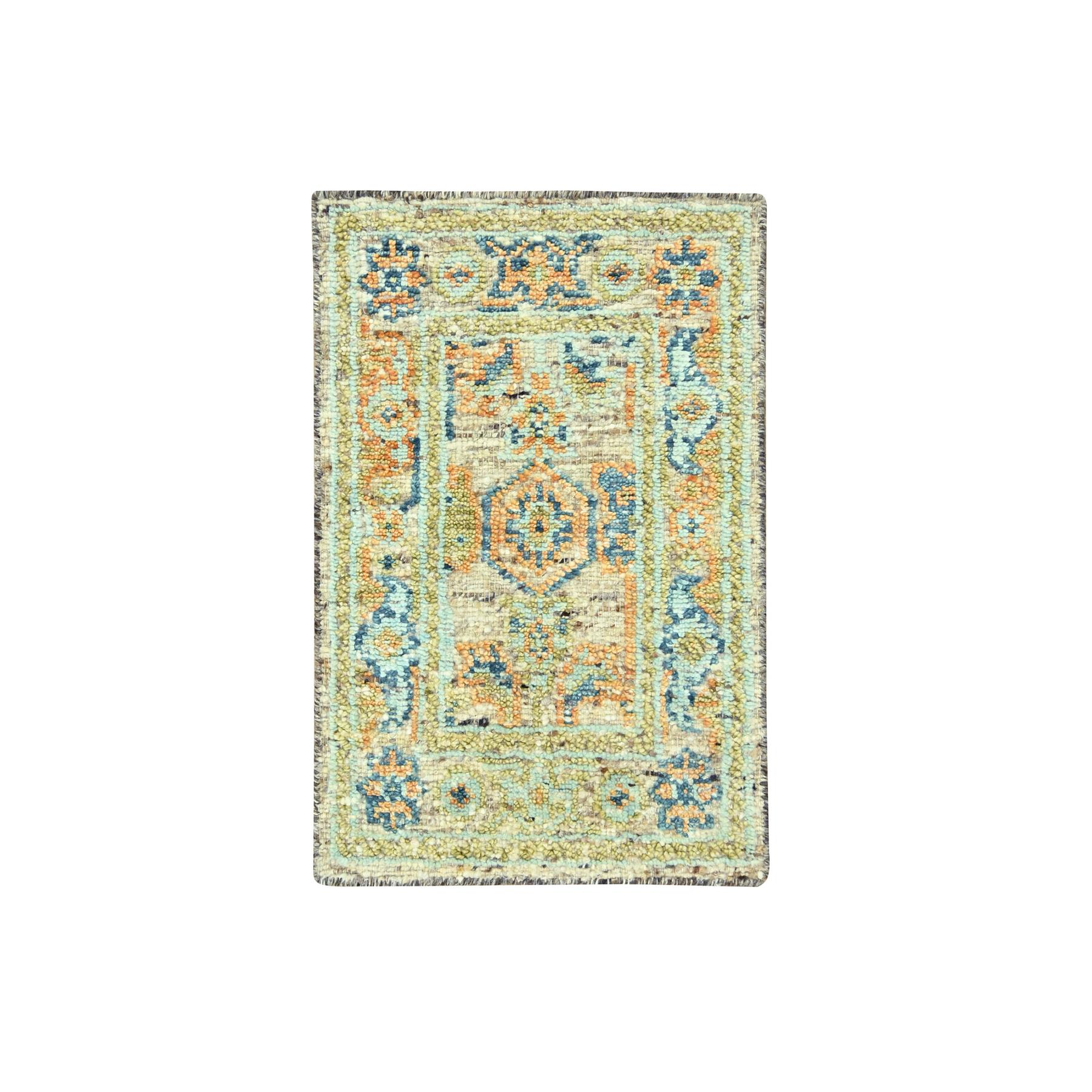 Oushak-And-Peshawar-Hand-Knotted-Rug-385205