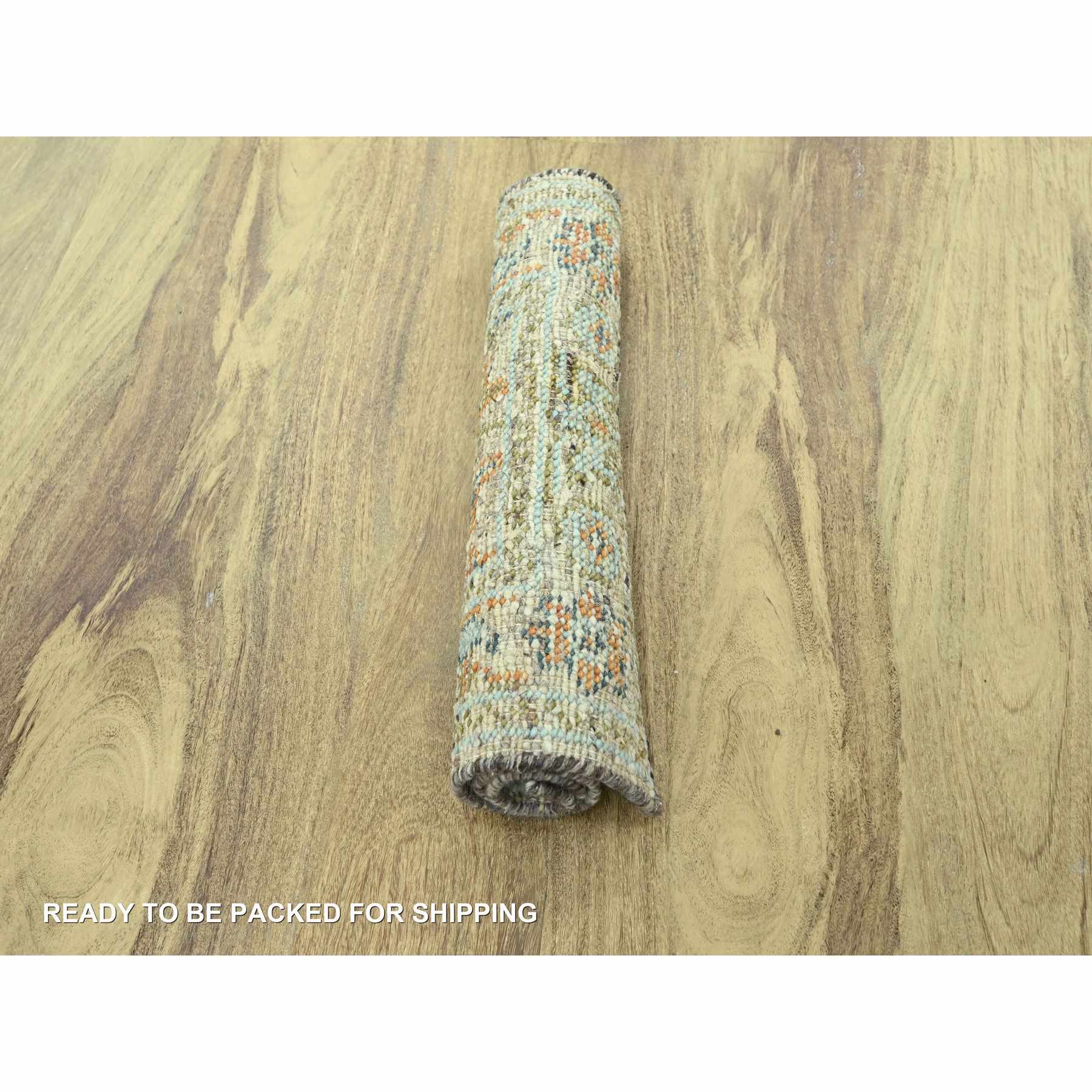 Oushak-And-Peshawar-Hand-Knotted-Rug-385210