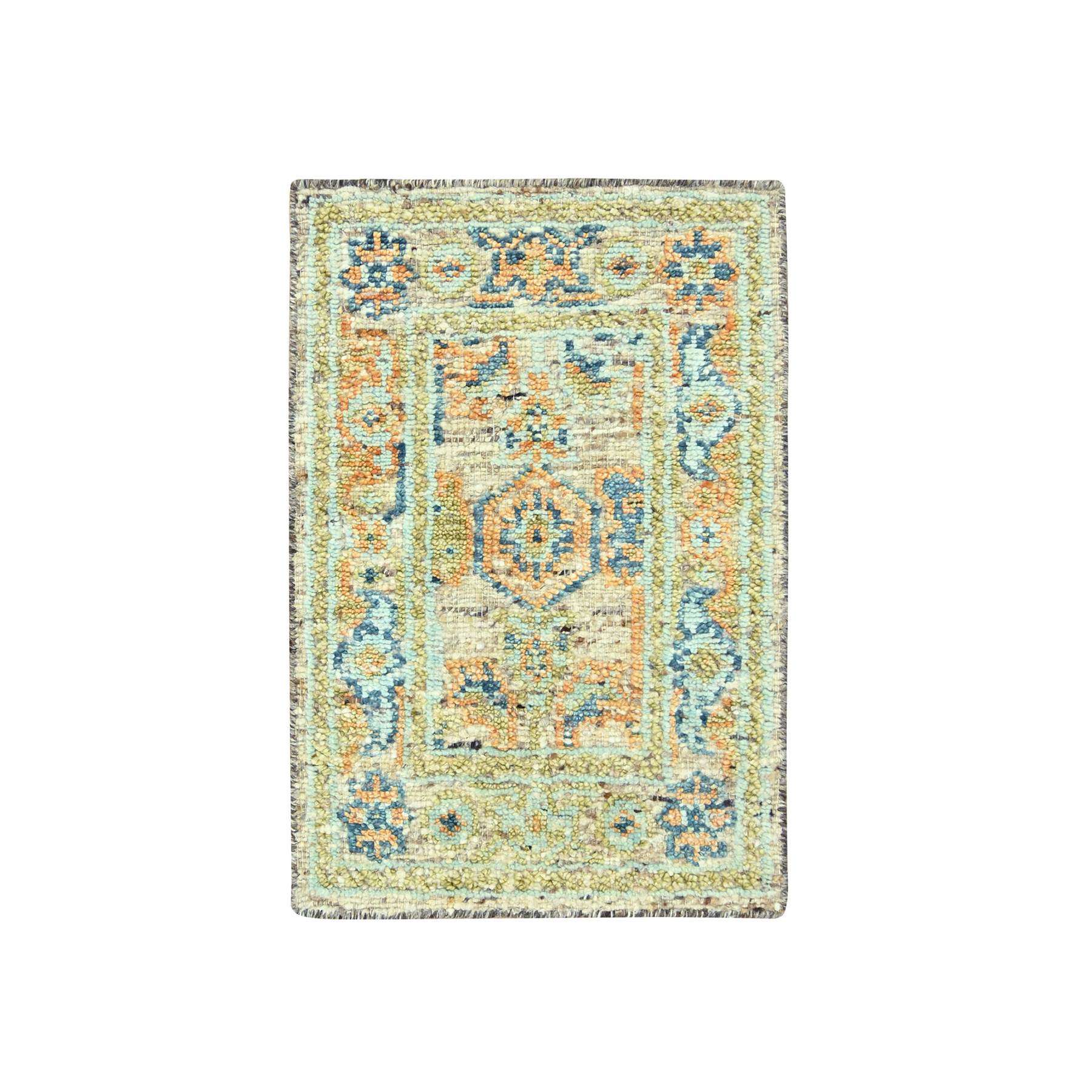 Oushak-And-Peshawar-Hand-Knotted-Rug-385215