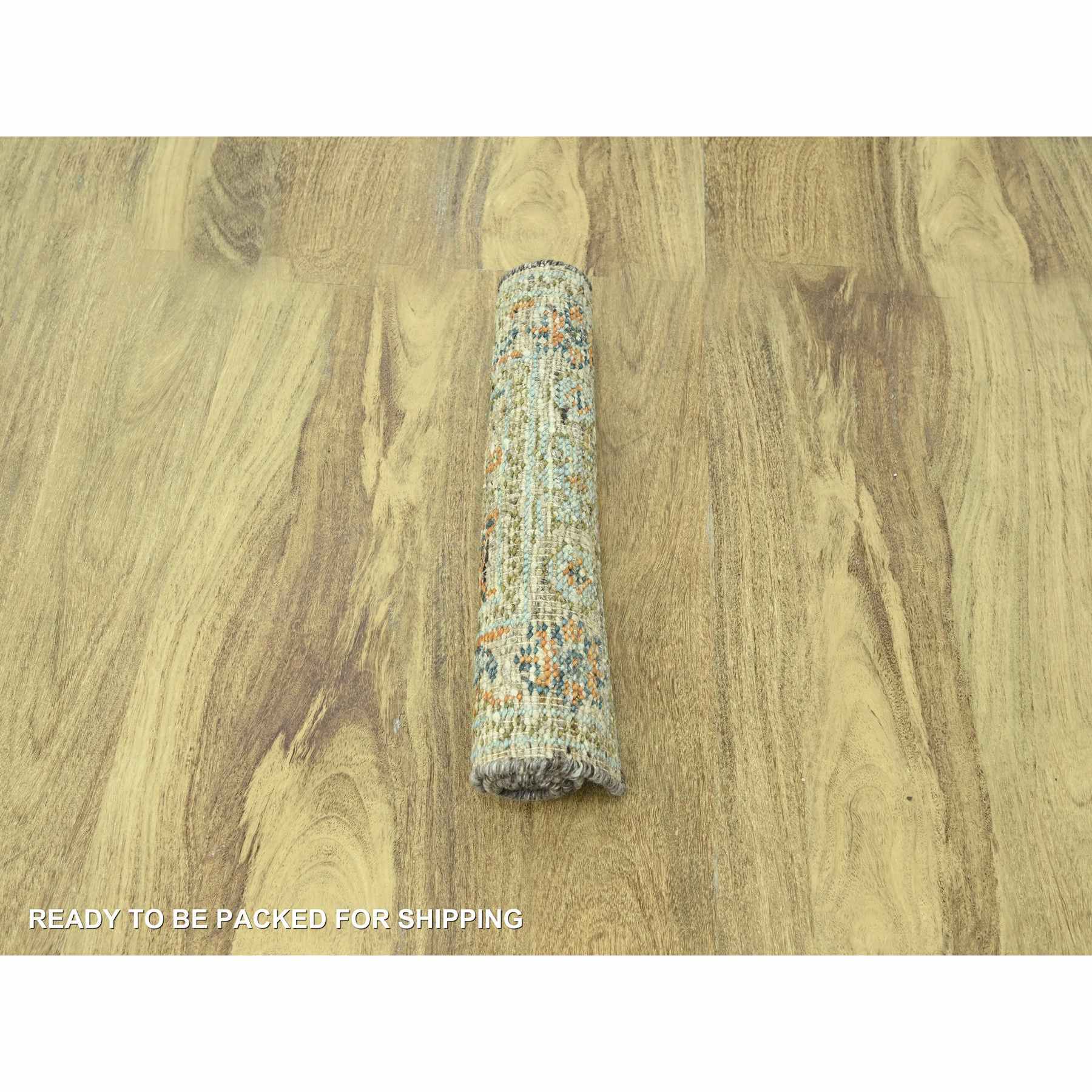 Oushak-And-Peshawar-Hand-Knotted-Rug-385215