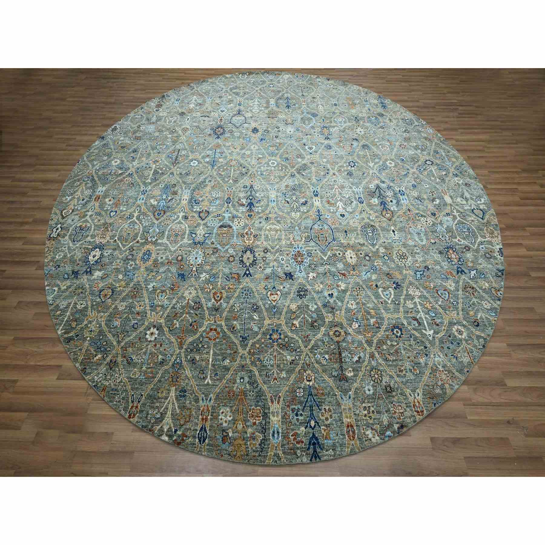 Oushak-And-Peshawar-Hand-Knotted-Rug-385435
