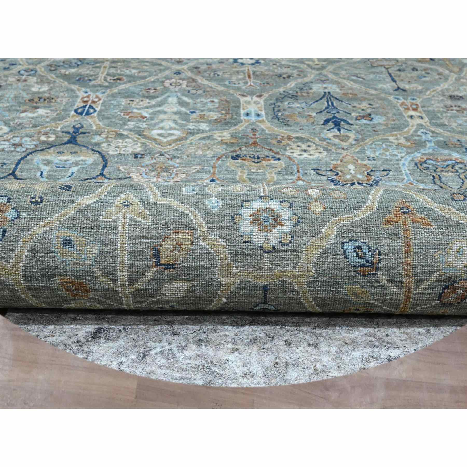 Oushak-And-Peshawar-Hand-Knotted-Rug-385435