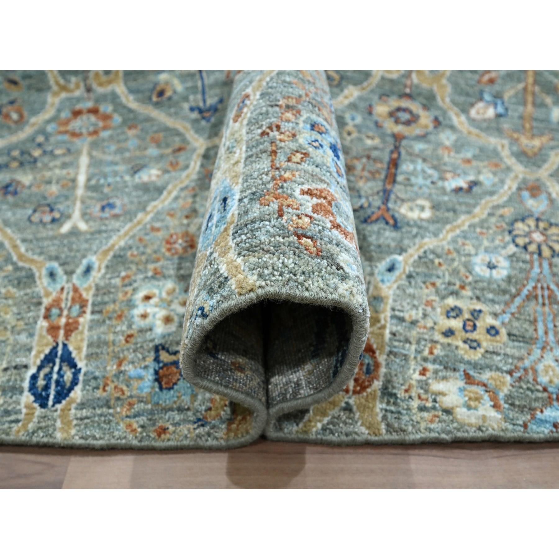 Oushak-And-Peshawar-Hand-Knotted-Rug-385435