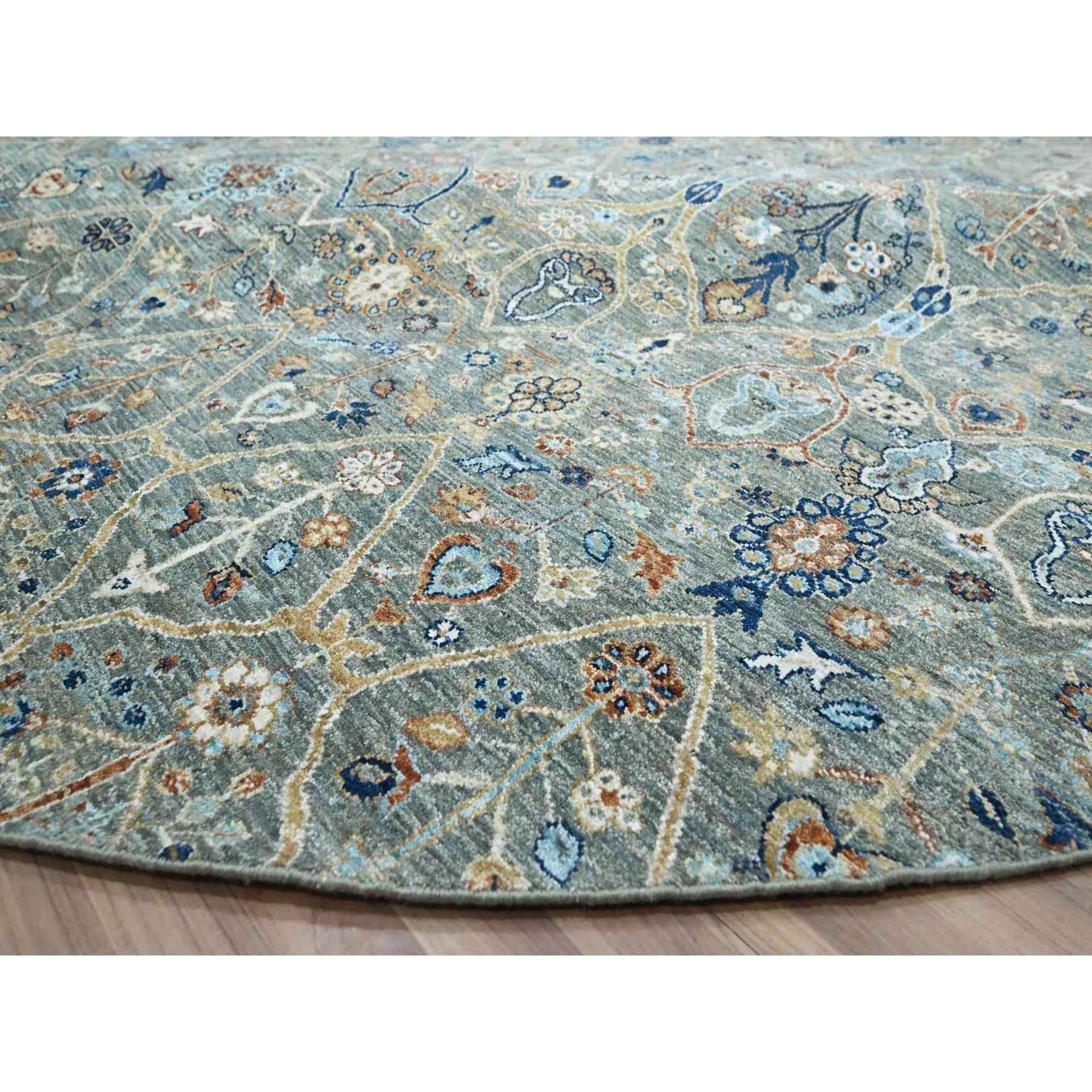 Oushak-And-Peshawar-Hand-Knotted-Rug-385435