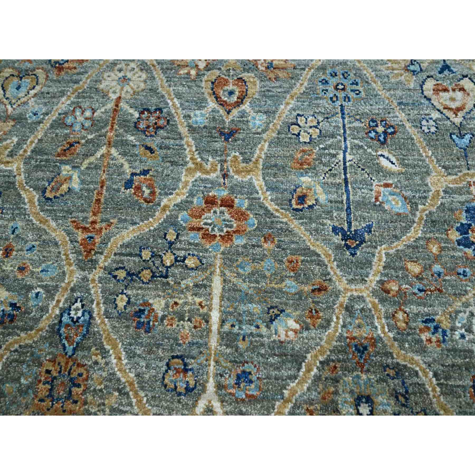 Oushak-And-Peshawar-Hand-Knotted-Rug-385435