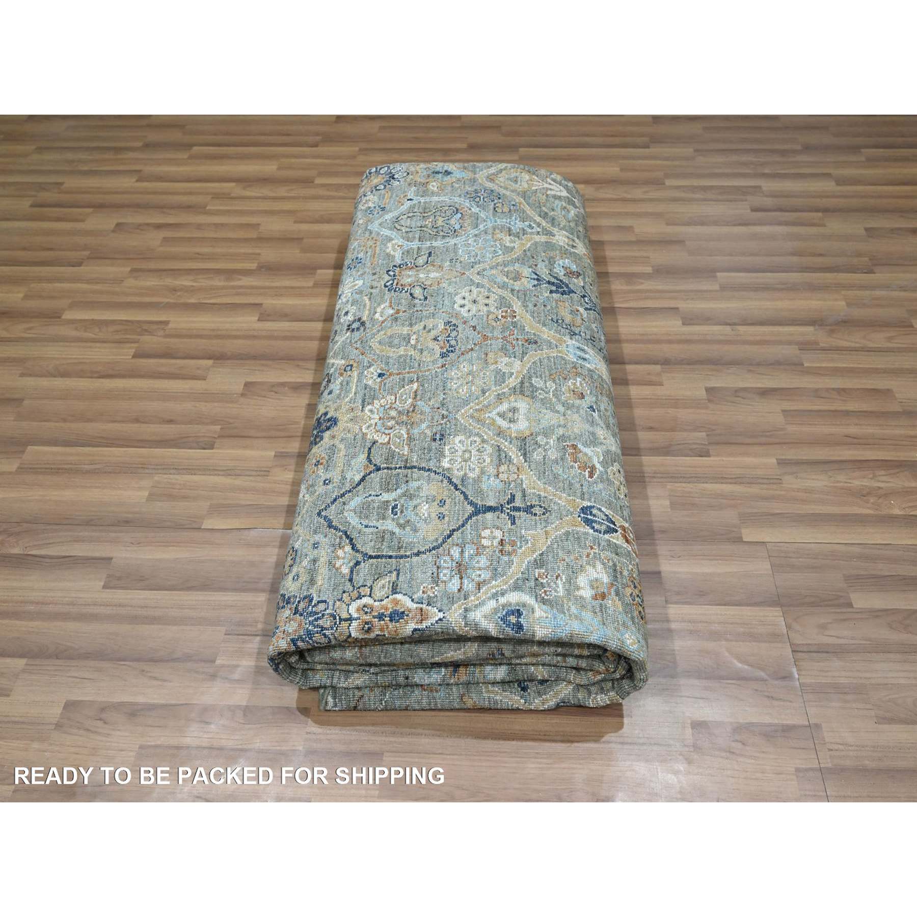Oushak-And-Peshawar-Hand-Knotted-Rug-385435