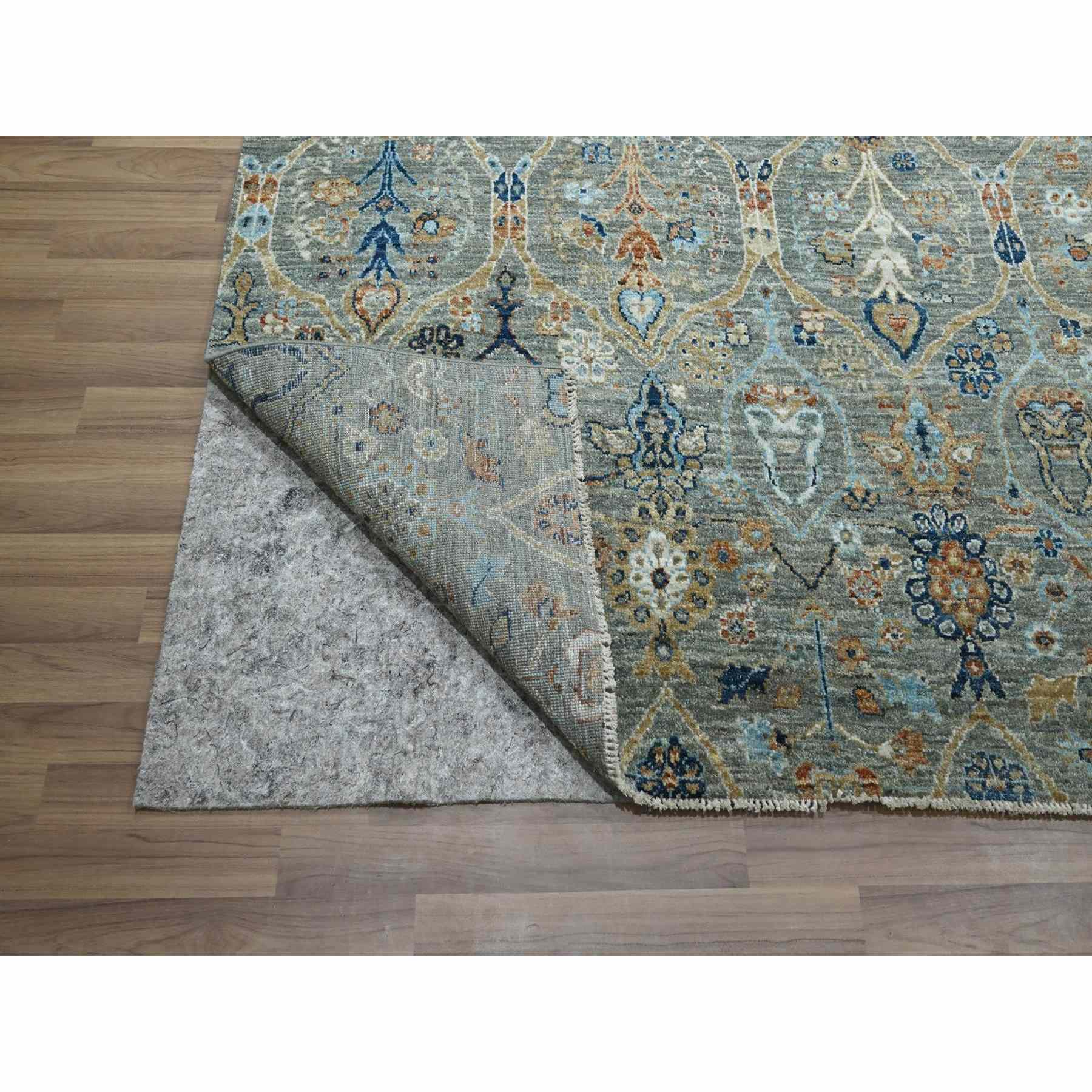 Oushak-And-Peshawar-Hand-Knotted-Rug-385445