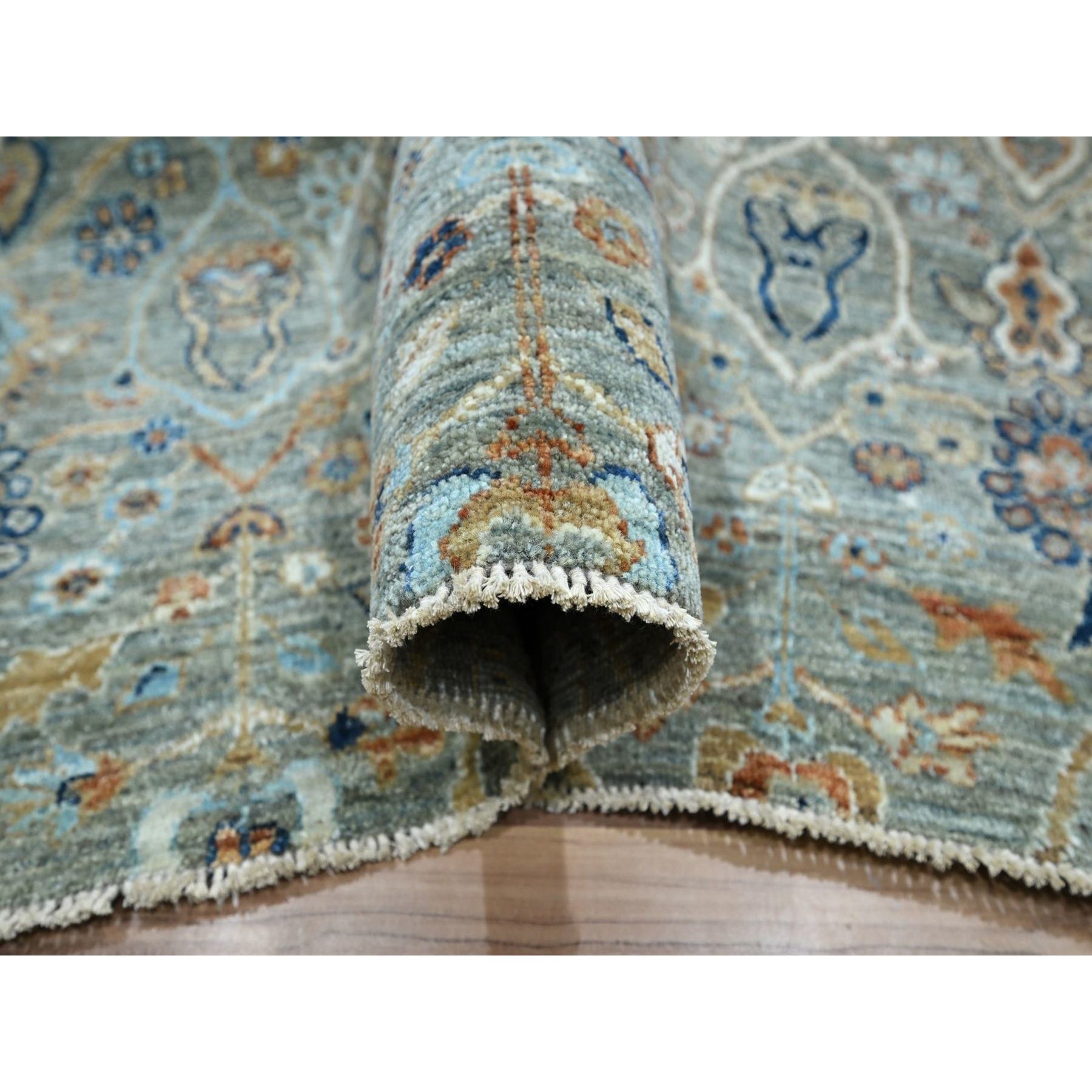 Oushak-And-Peshawar-Hand-Knotted-Rug-385445