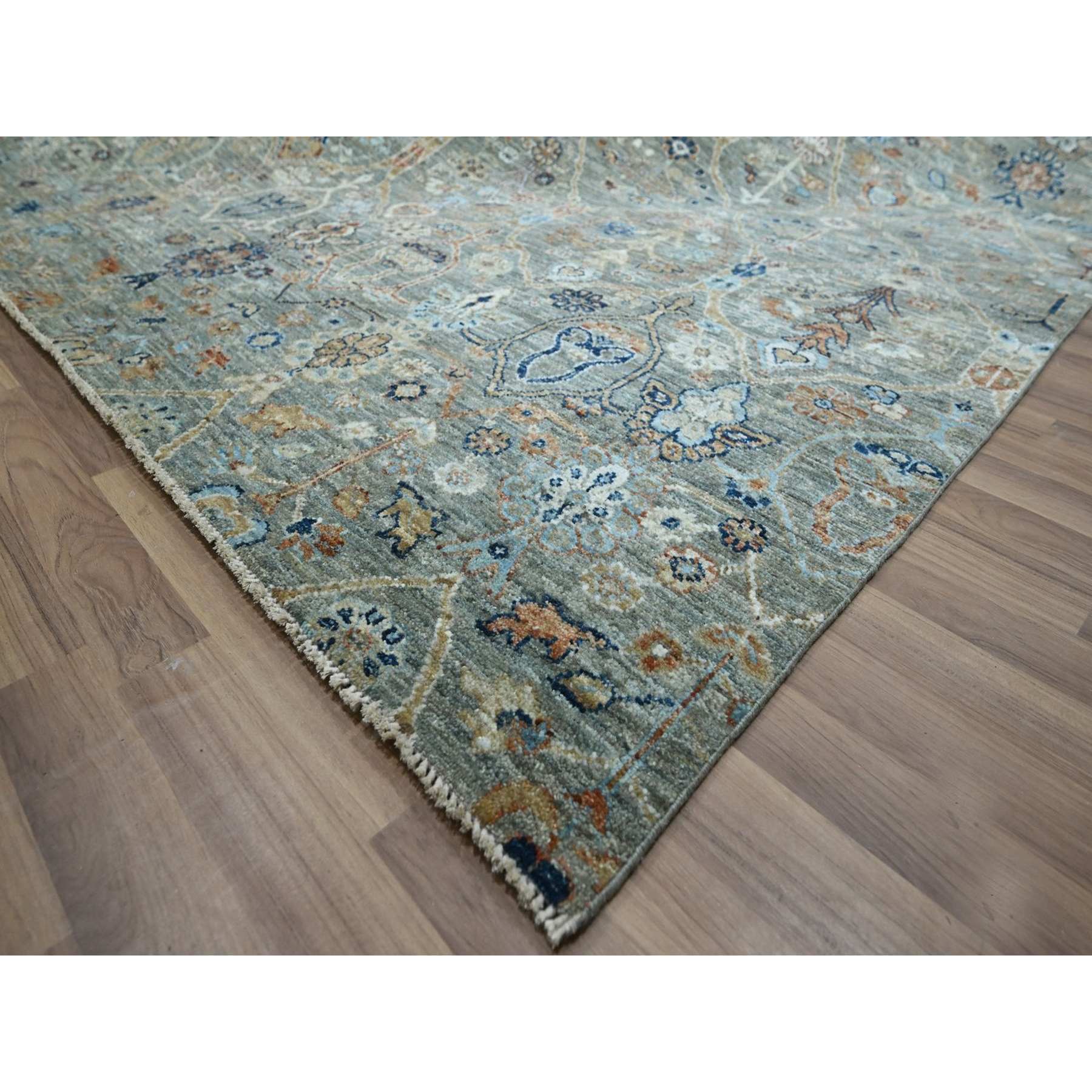 Oushak-And-Peshawar-Hand-Knotted-Rug-385445