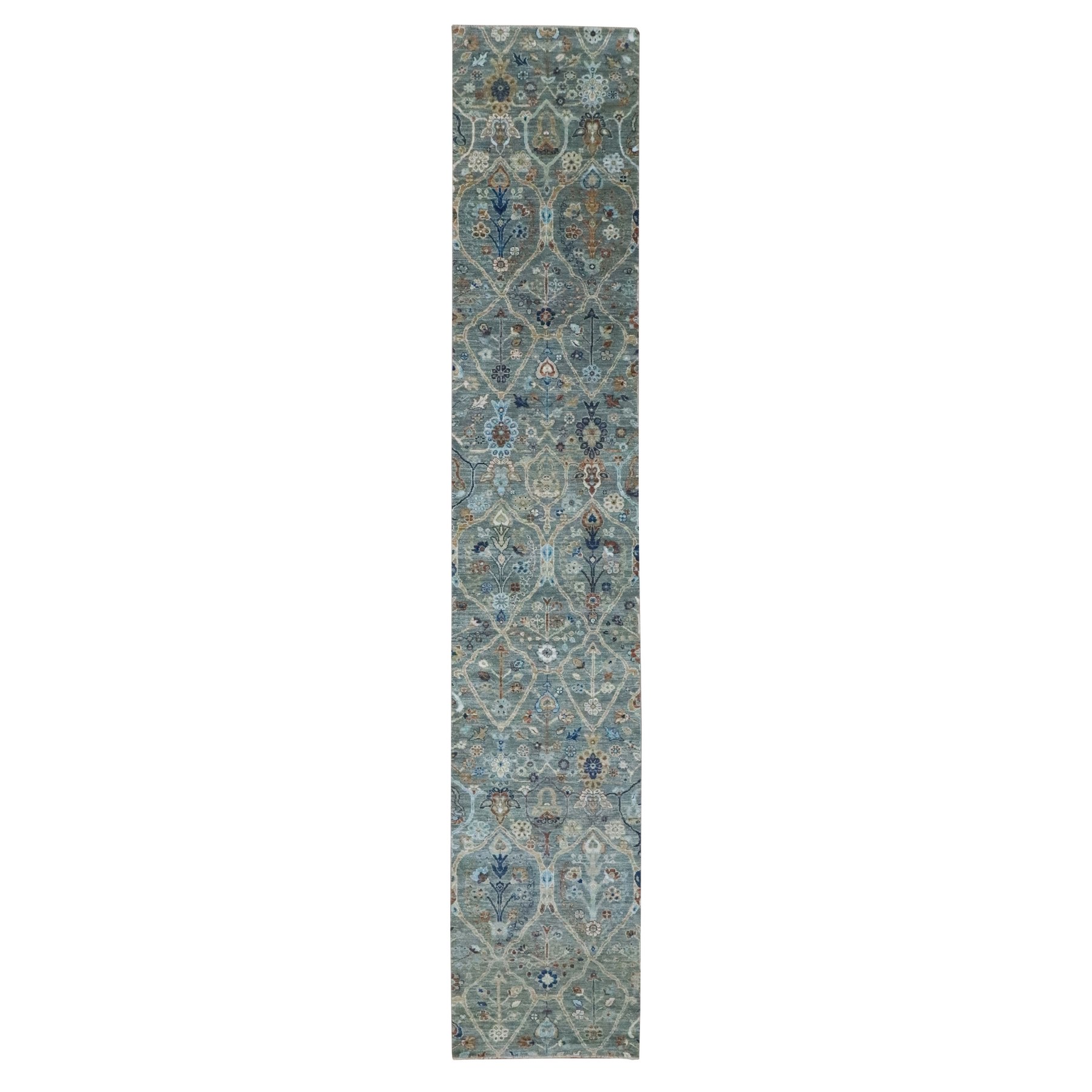 Oushak-And-Peshawar-Hand-Knotted-Rug-385450
