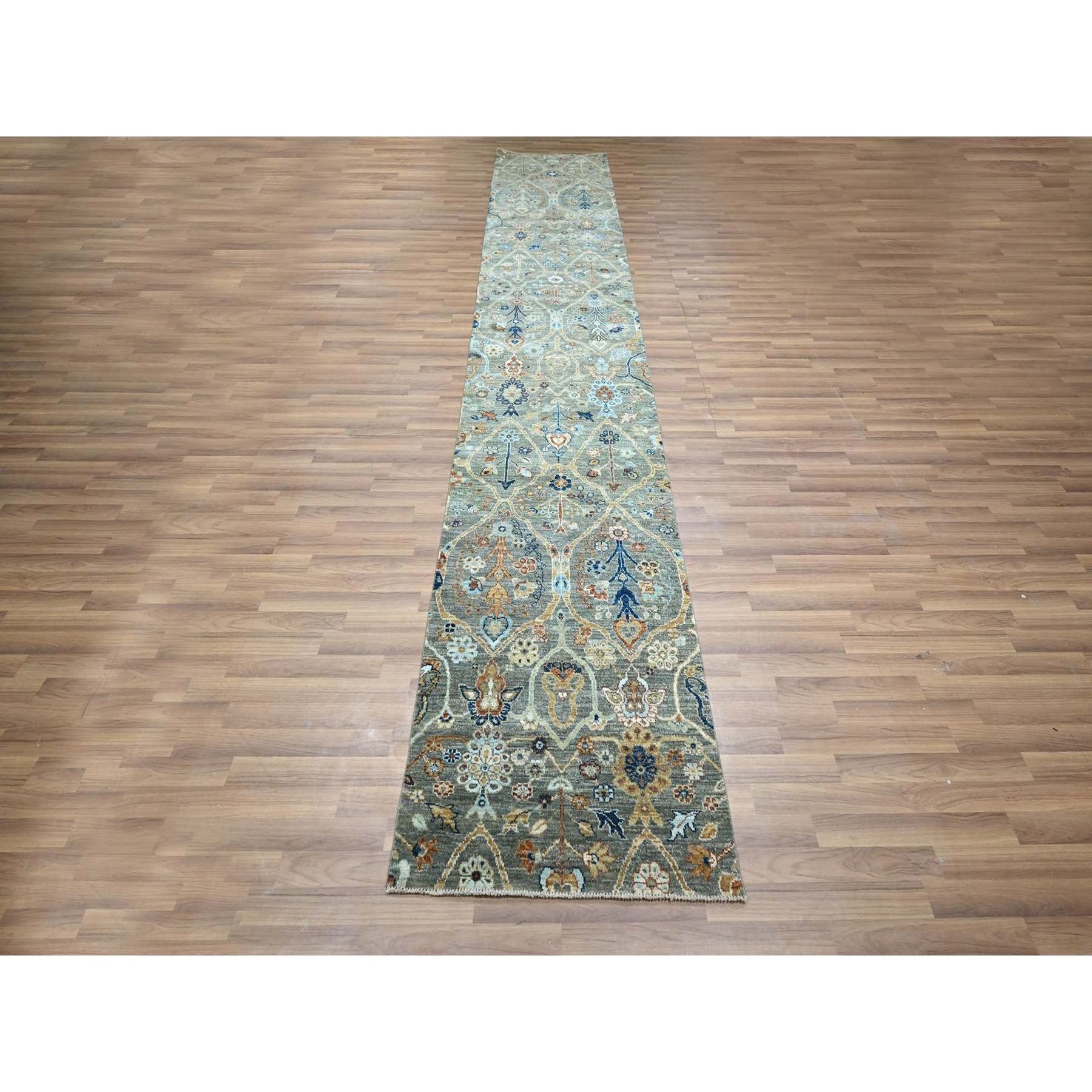 Oushak-And-Peshawar-Hand-Knotted-Rug-385450