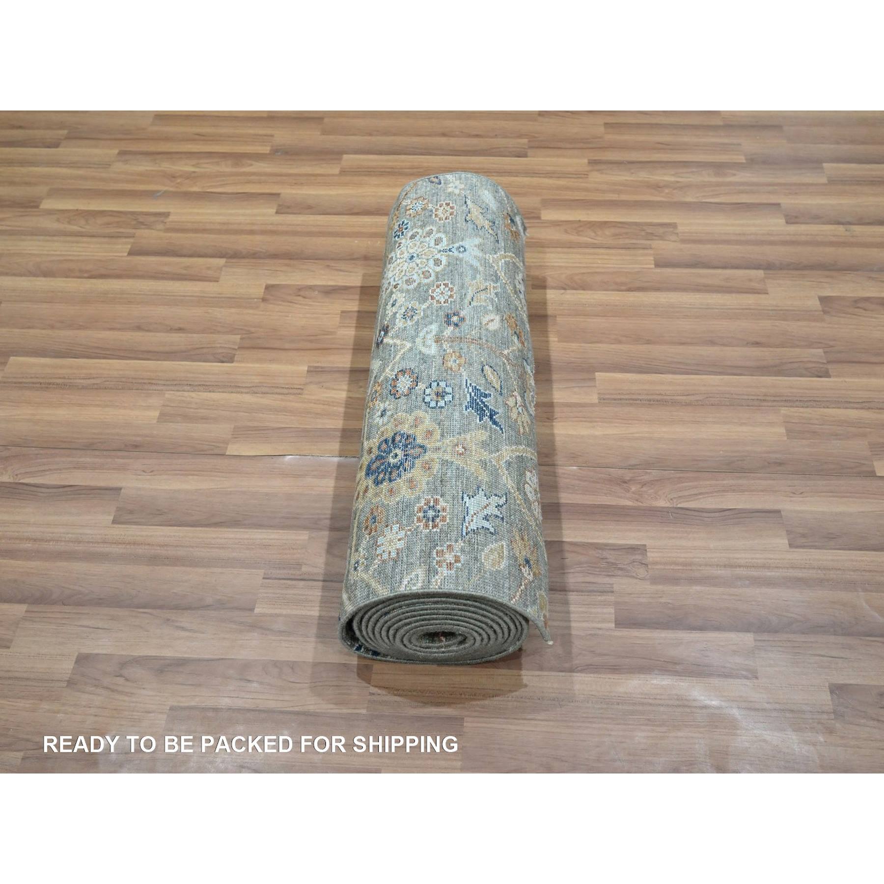 Oushak-And-Peshawar-Hand-Knotted-Rug-385450