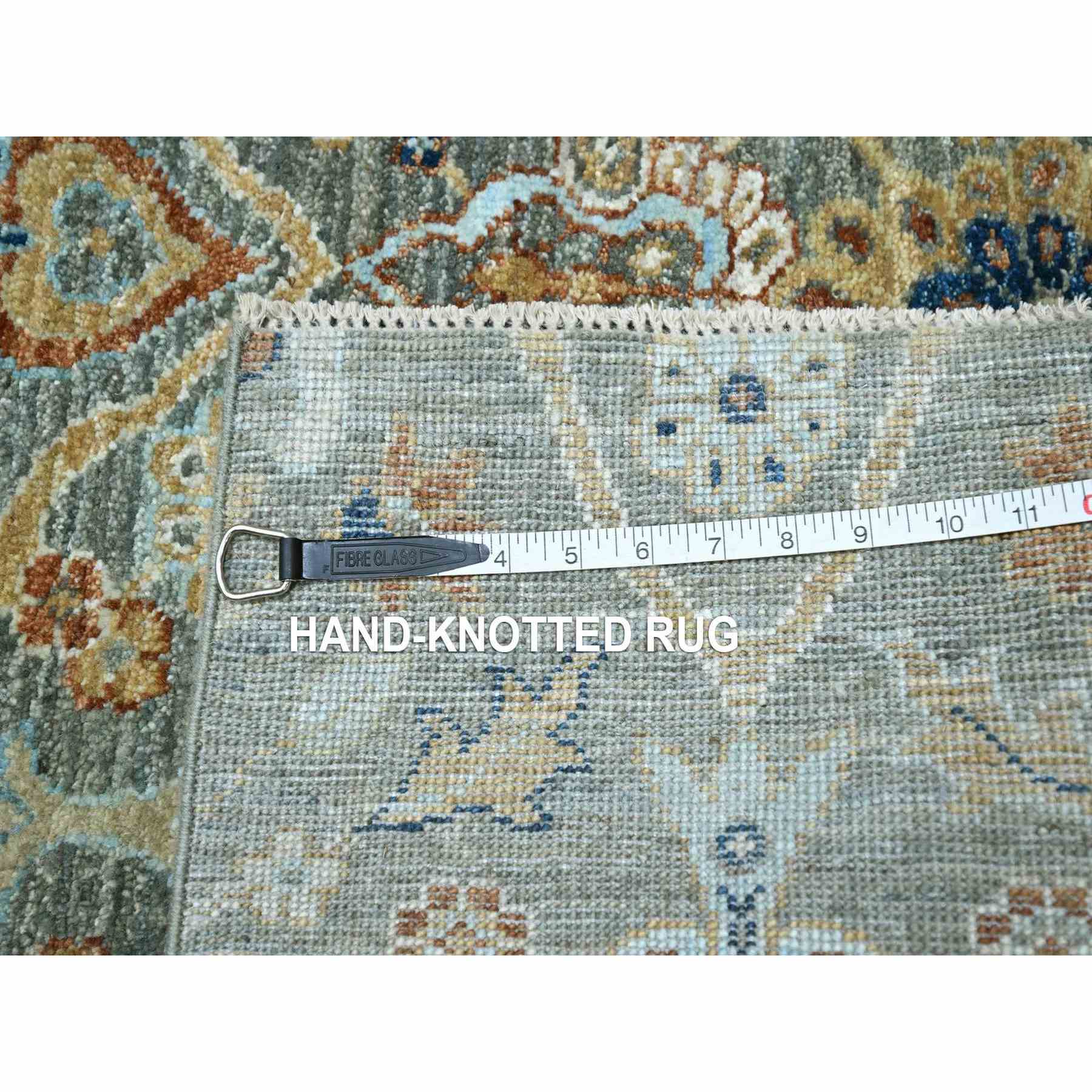 Oushak-And-Peshawar-Hand-Knotted-Rug-385450
