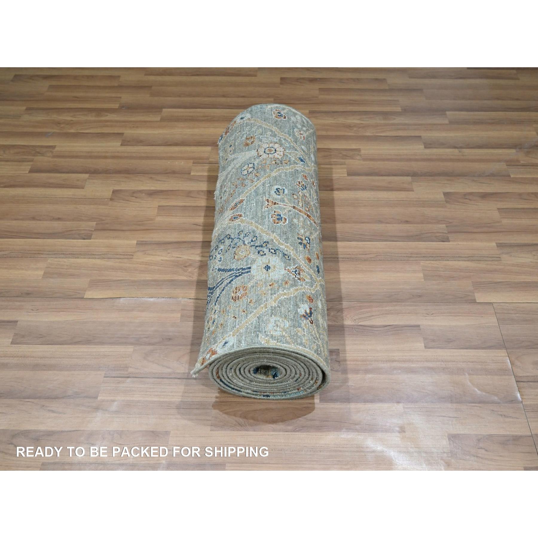 Oushak-And-Peshawar-Hand-Knotted-Rug-385455