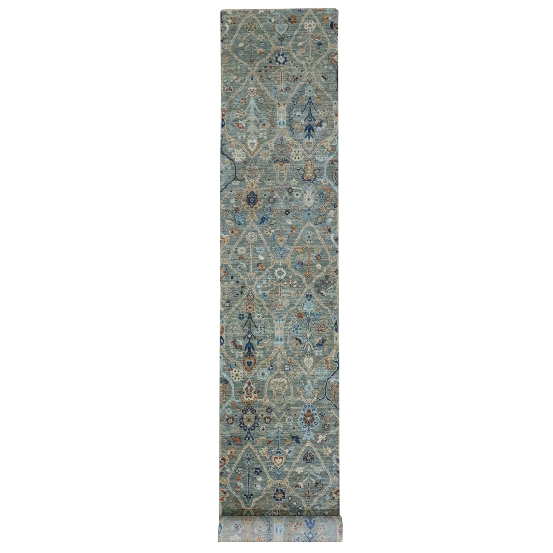 Oushak-And-Peshawar-Hand-Knotted-Rug-385480