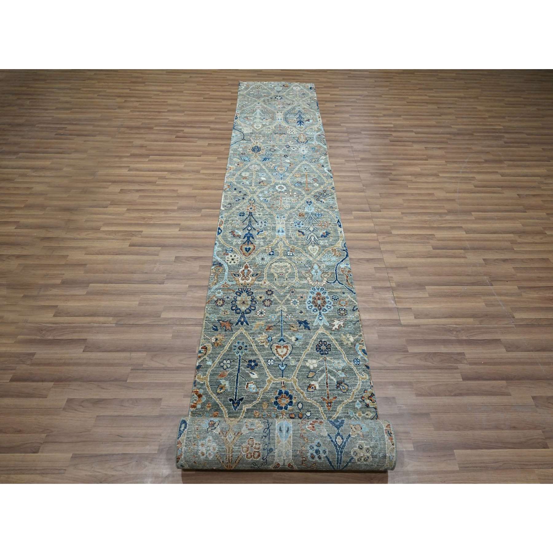 Oushak-And-Peshawar-Hand-Knotted-Rug-385480