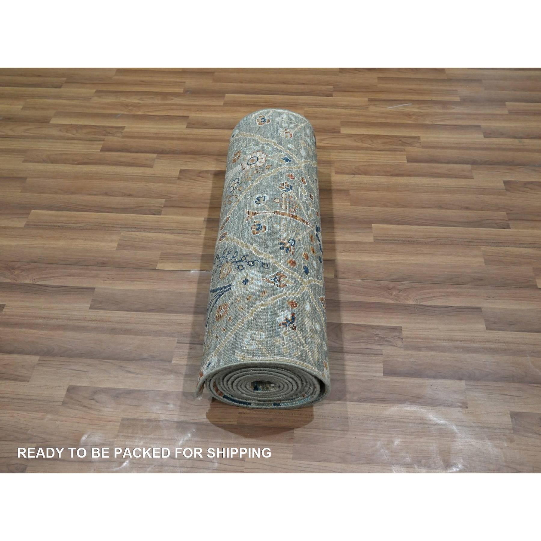 Oushak-And-Peshawar-Hand-Knotted-Rug-385480