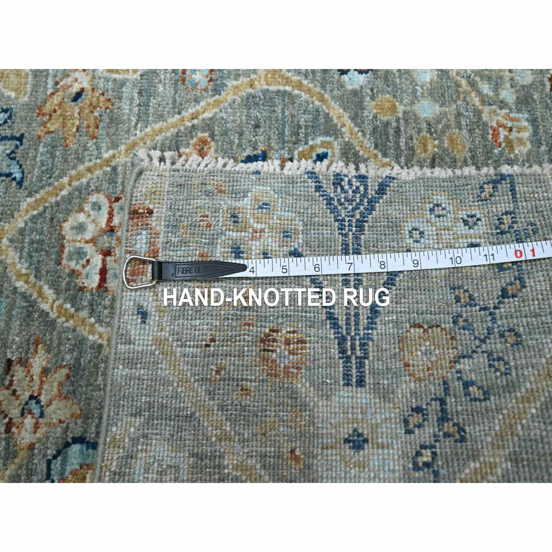 Oushak-And-Peshawar-Hand-Knotted-Rug-385480