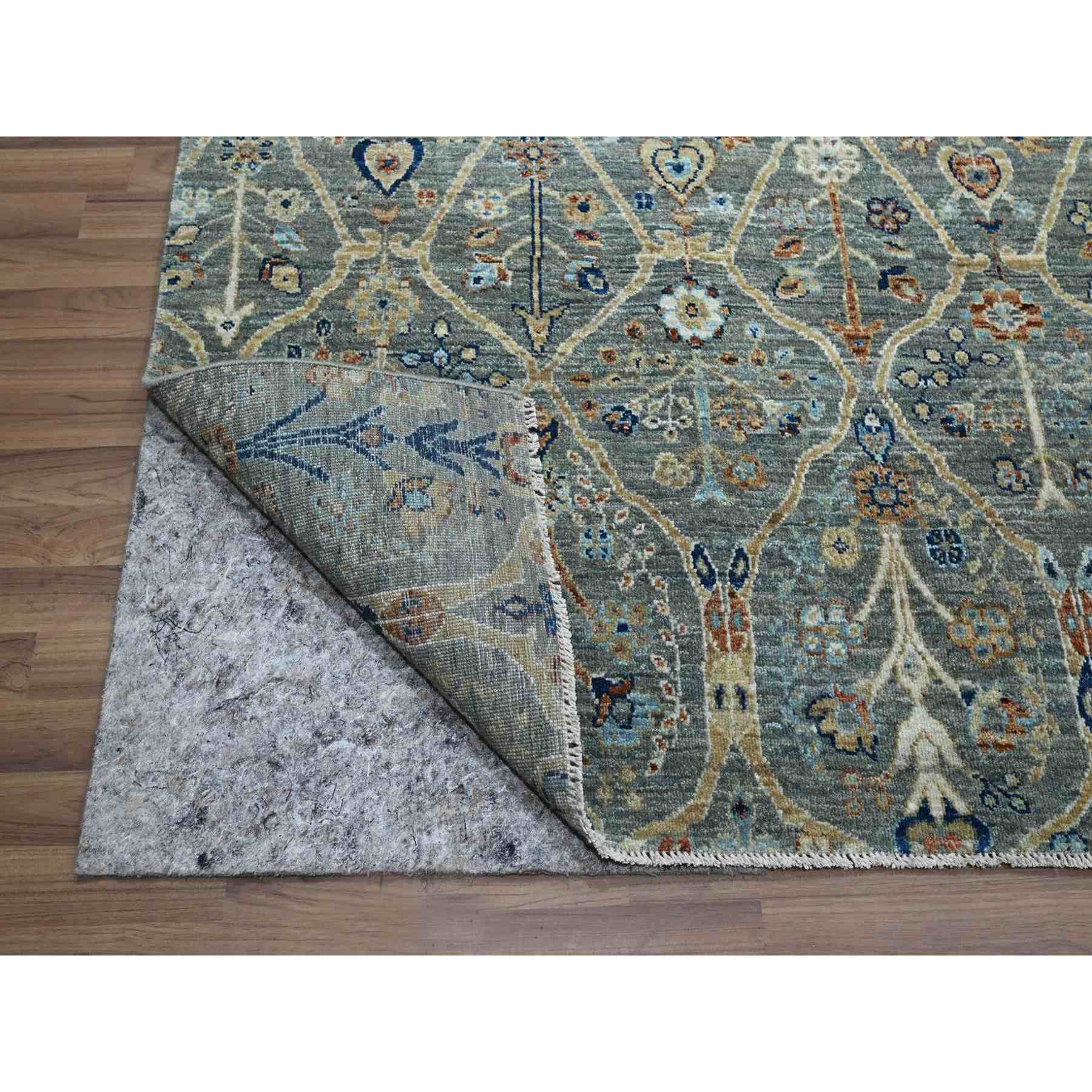 Oushak-And-Peshawar-Hand-Knotted-Rug-385505