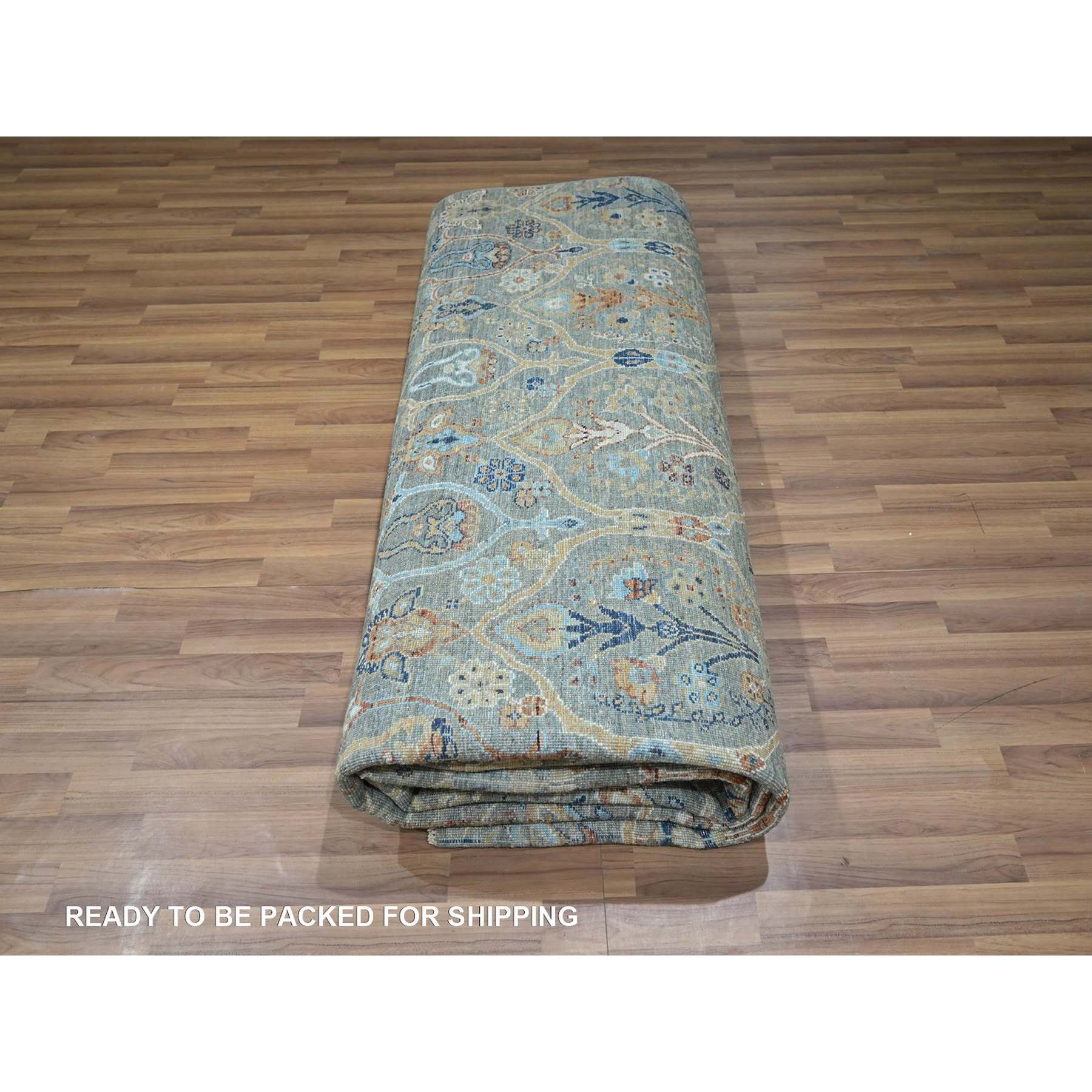 Oushak-And-Peshawar-Hand-Knotted-Rug-385505