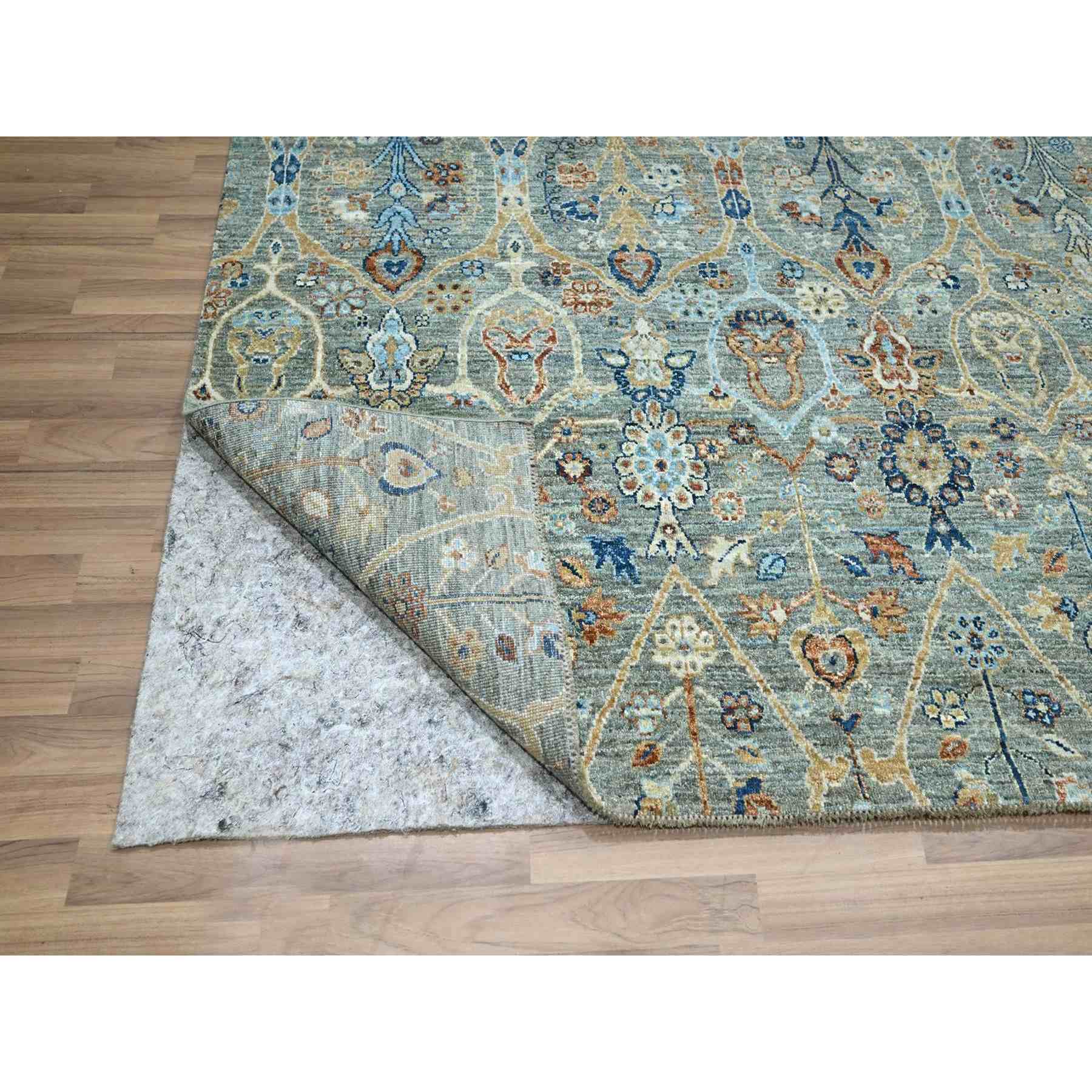 Oushak-And-Peshawar-Hand-Knotted-Rug-385530