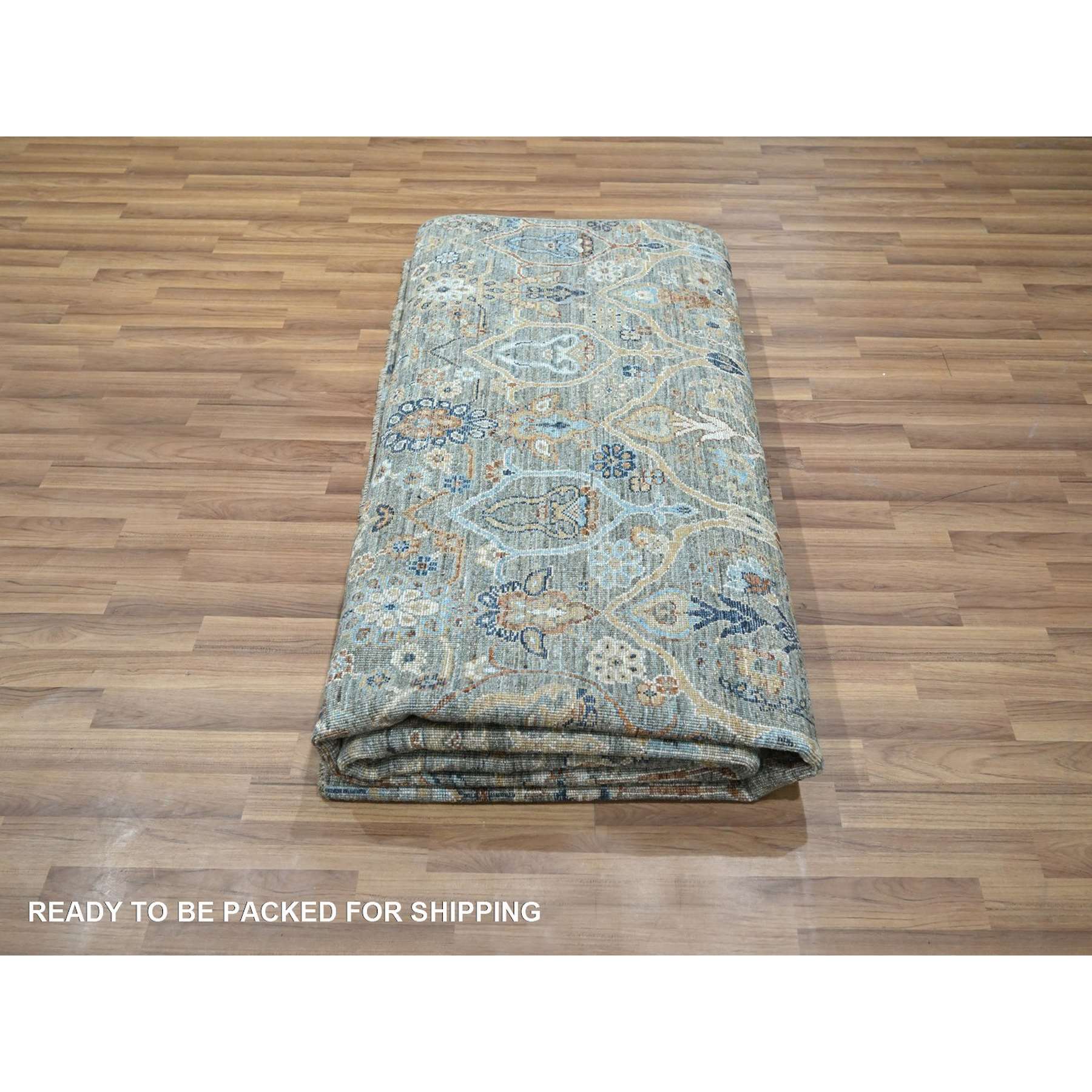 Oushak-And-Peshawar-Hand-Knotted-Rug-385530