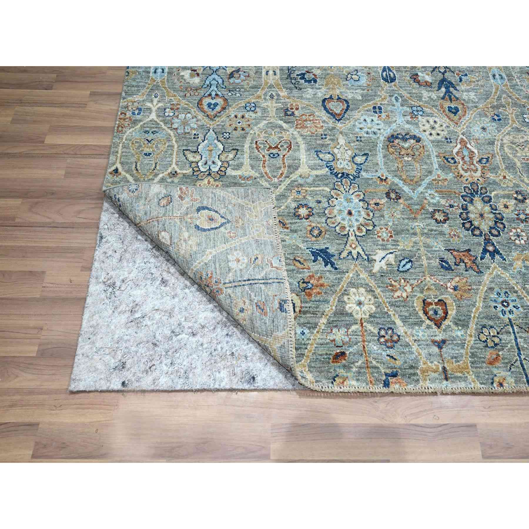 Oushak-And-Peshawar-Hand-Knotted-Rug-385535