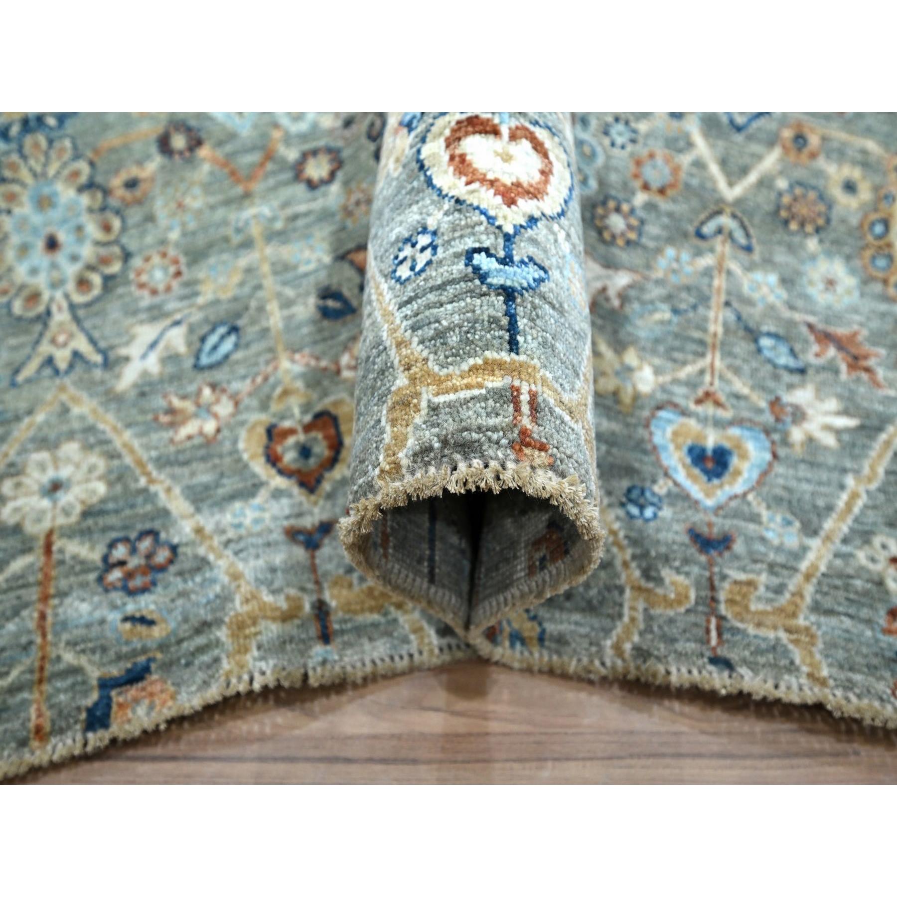Oushak-And-Peshawar-Hand-Knotted-Rug-385535