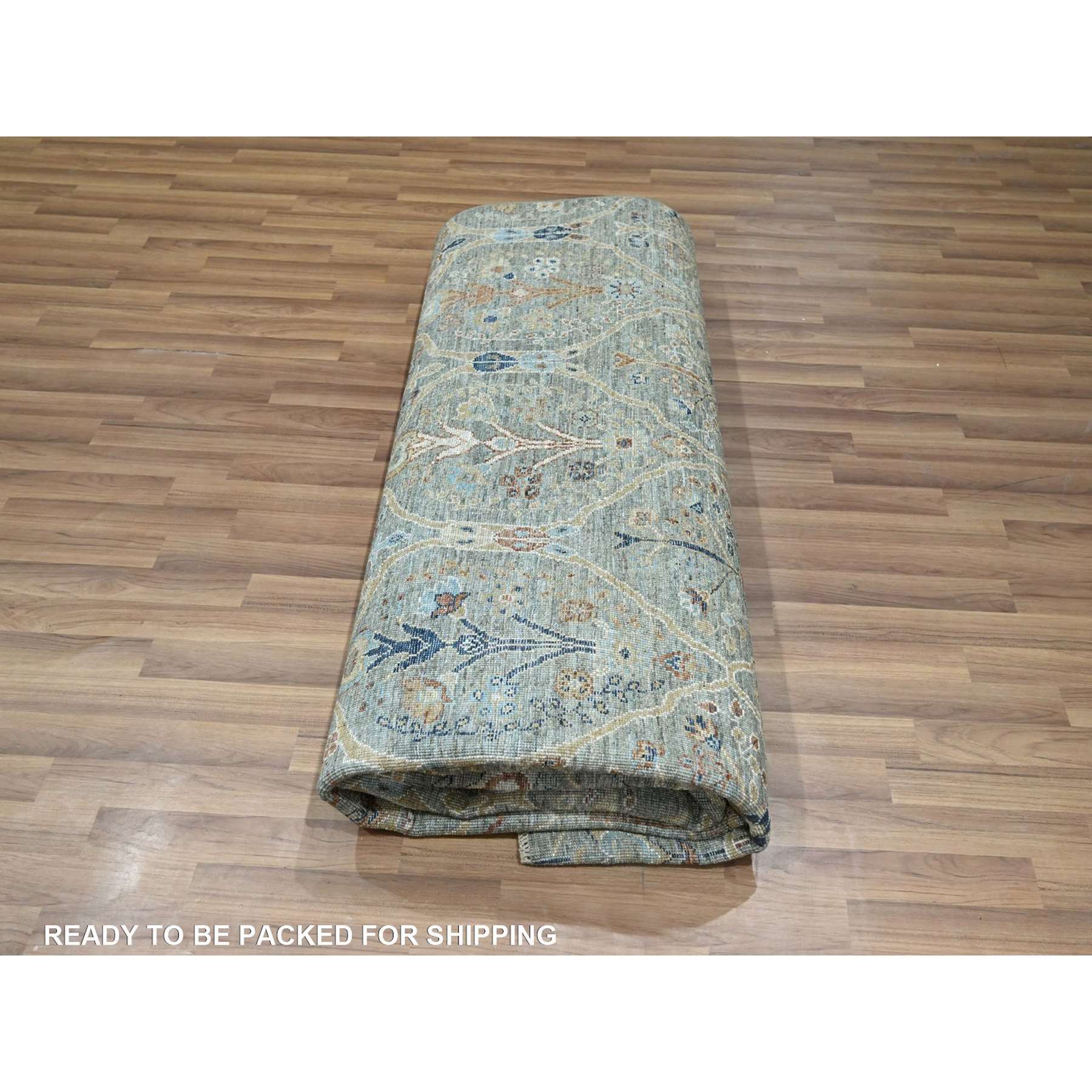 Oushak-And-Peshawar-Hand-Knotted-Rug-385535
