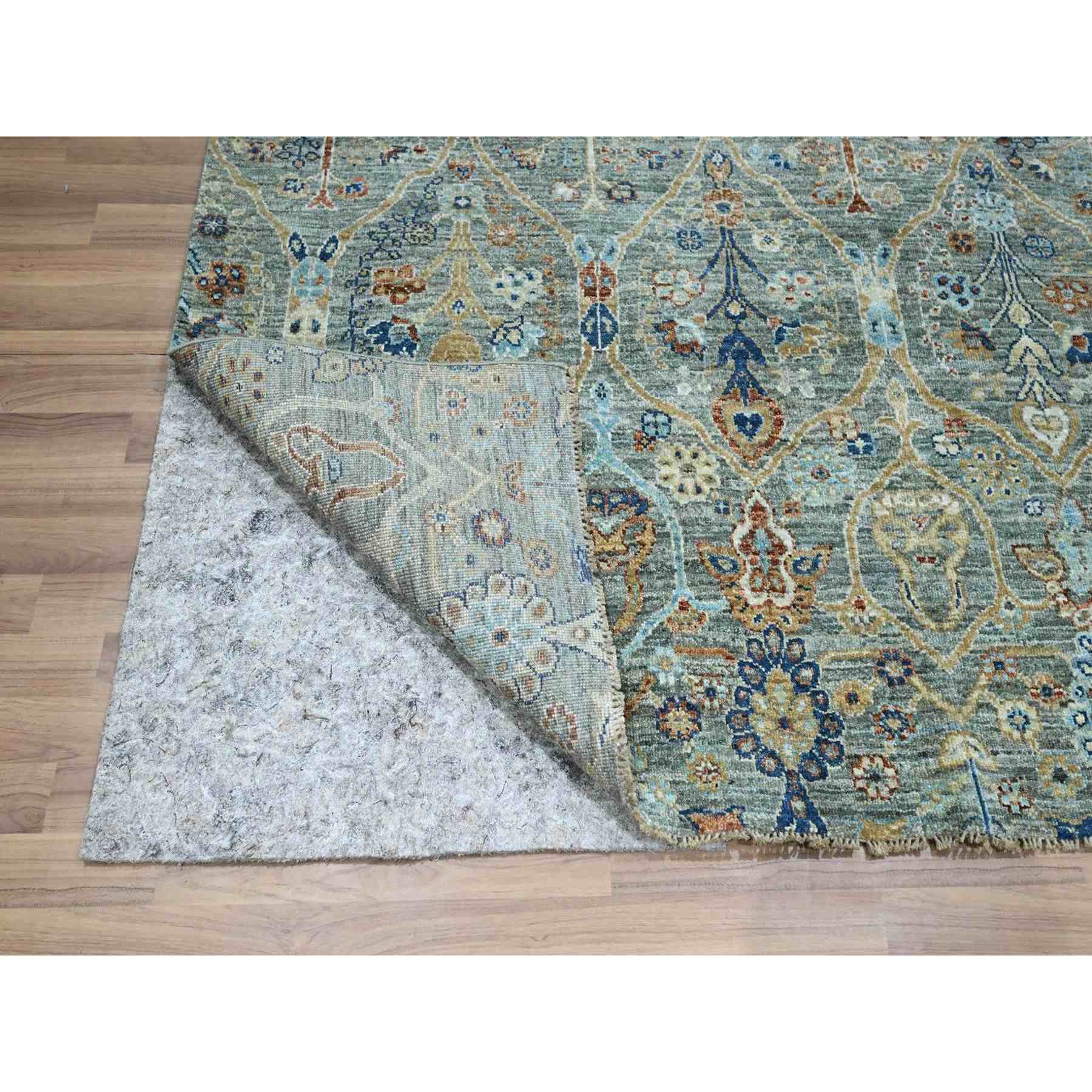 Oushak-And-Peshawar-Hand-Knotted-Rug-385560