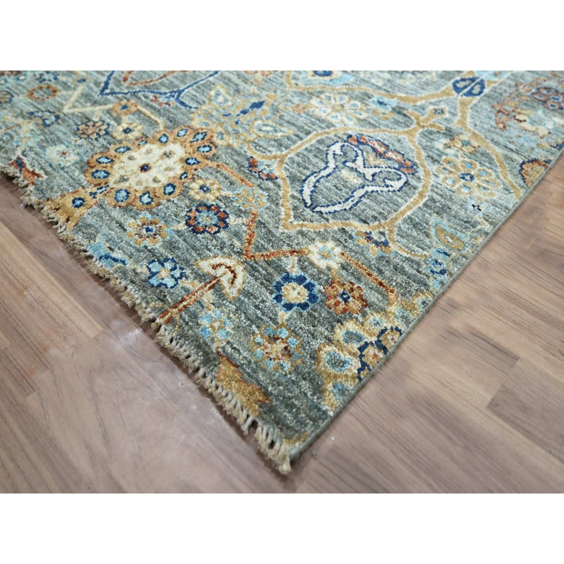 Oushak-And-Peshawar-Hand-Knotted-Rug-385560