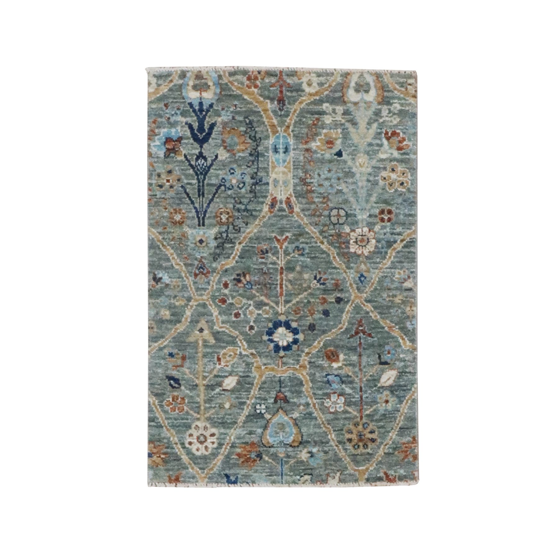 Oushak-And-Peshawar-Hand-Knotted-Rug-385595