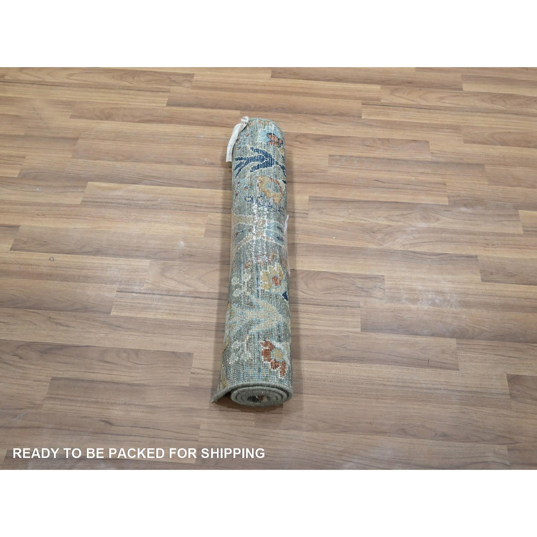Oushak-And-Peshawar-Hand-Knotted-Rug-385595