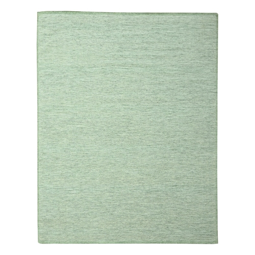 Basil Green, Oxidized and Distressed Grass Design with Exposed Warps, 100% Wool, Hand Knotted, XL, Oversized, Oriental Rug