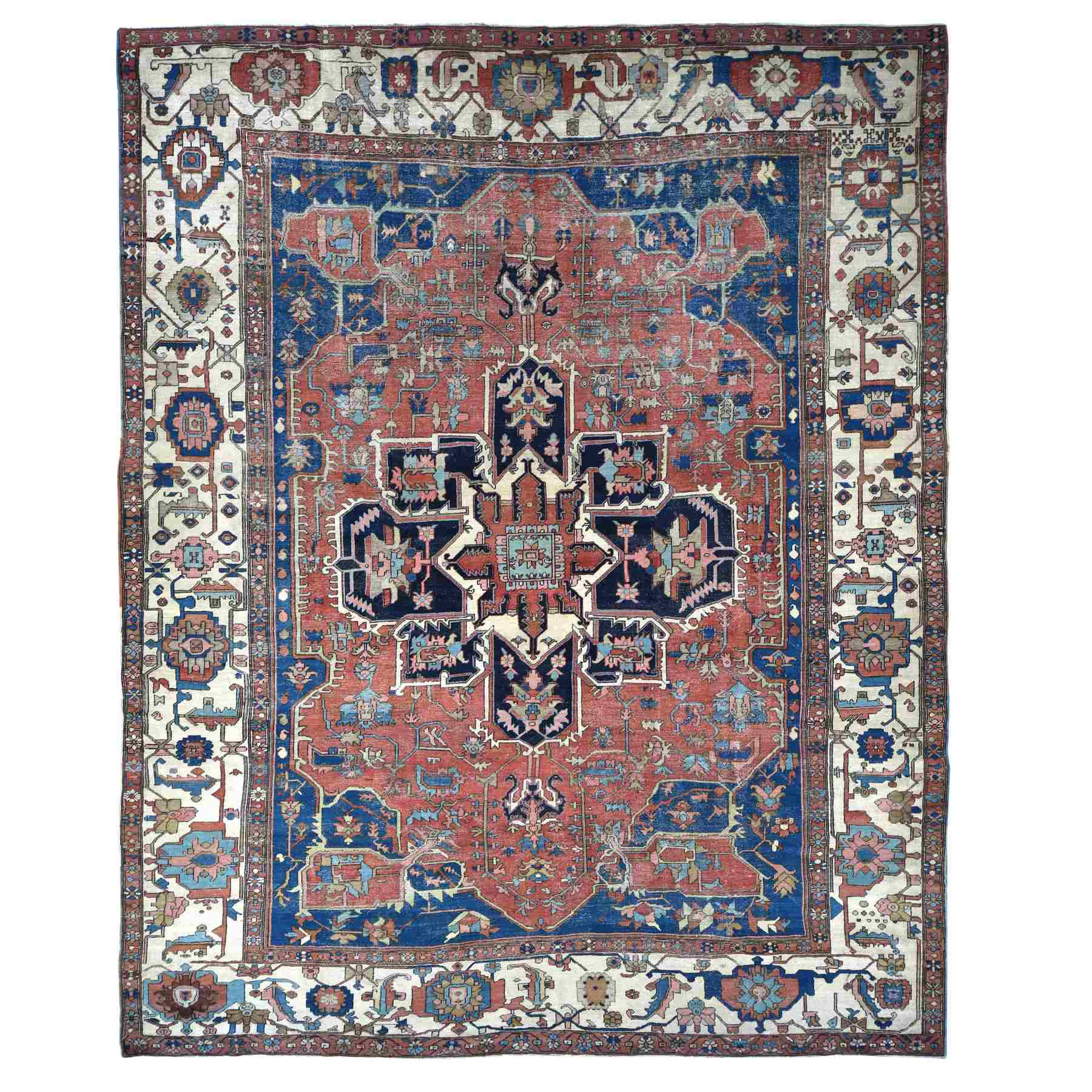 Antique-Hand-Knotted-Rug-390285