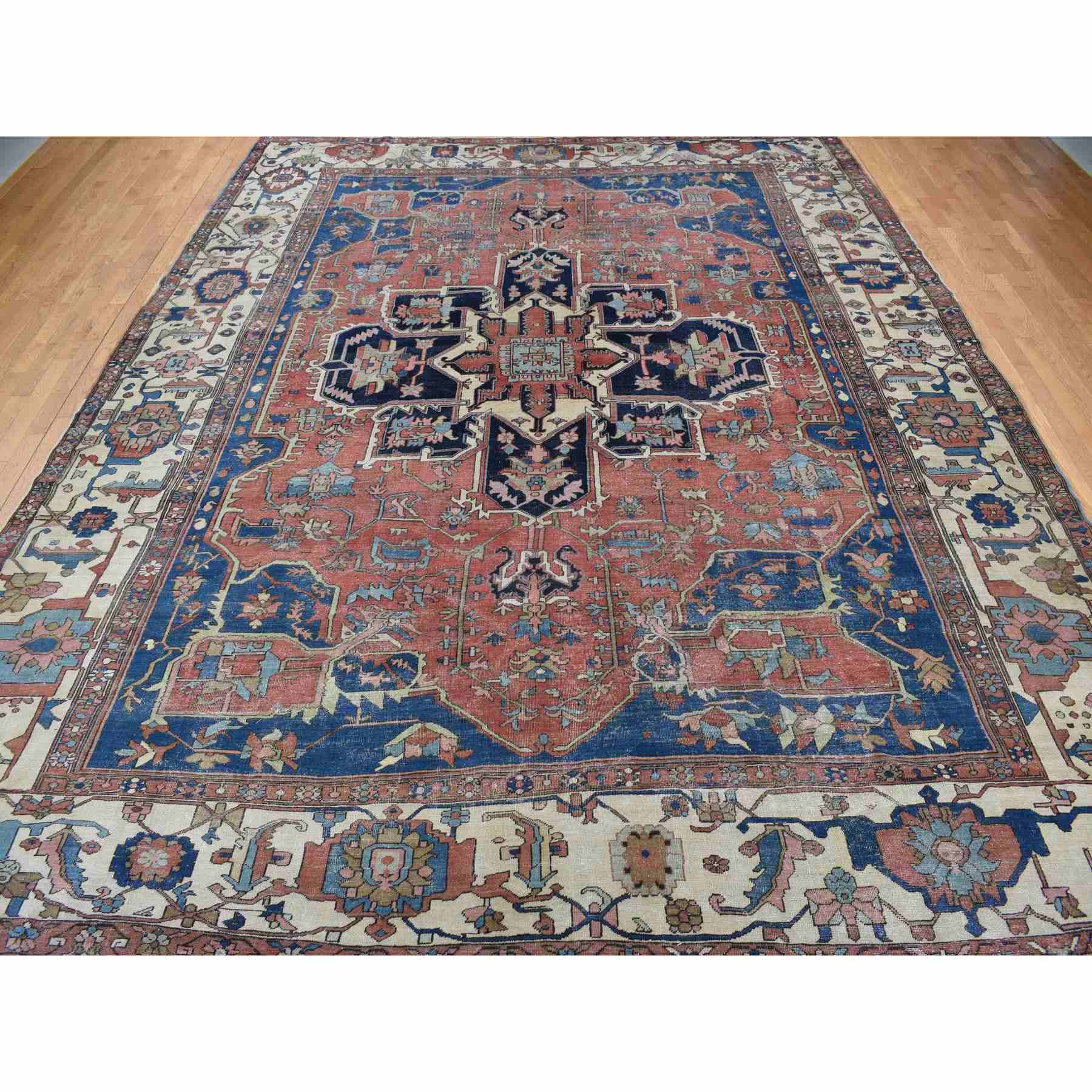 Antique-Hand-Knotted-Rug-390285