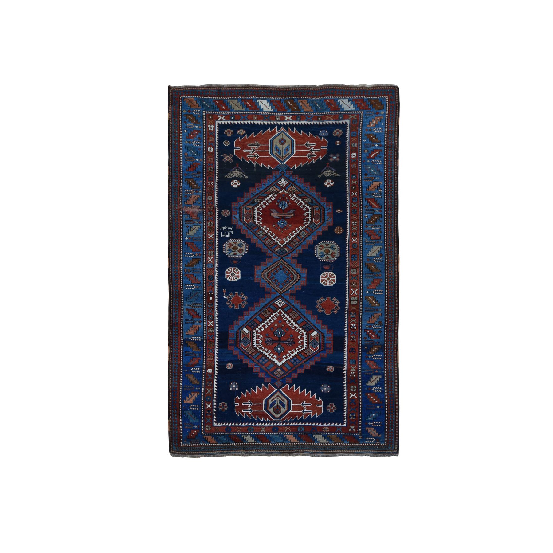 Antique-Hand-Knotted-Rug-390300