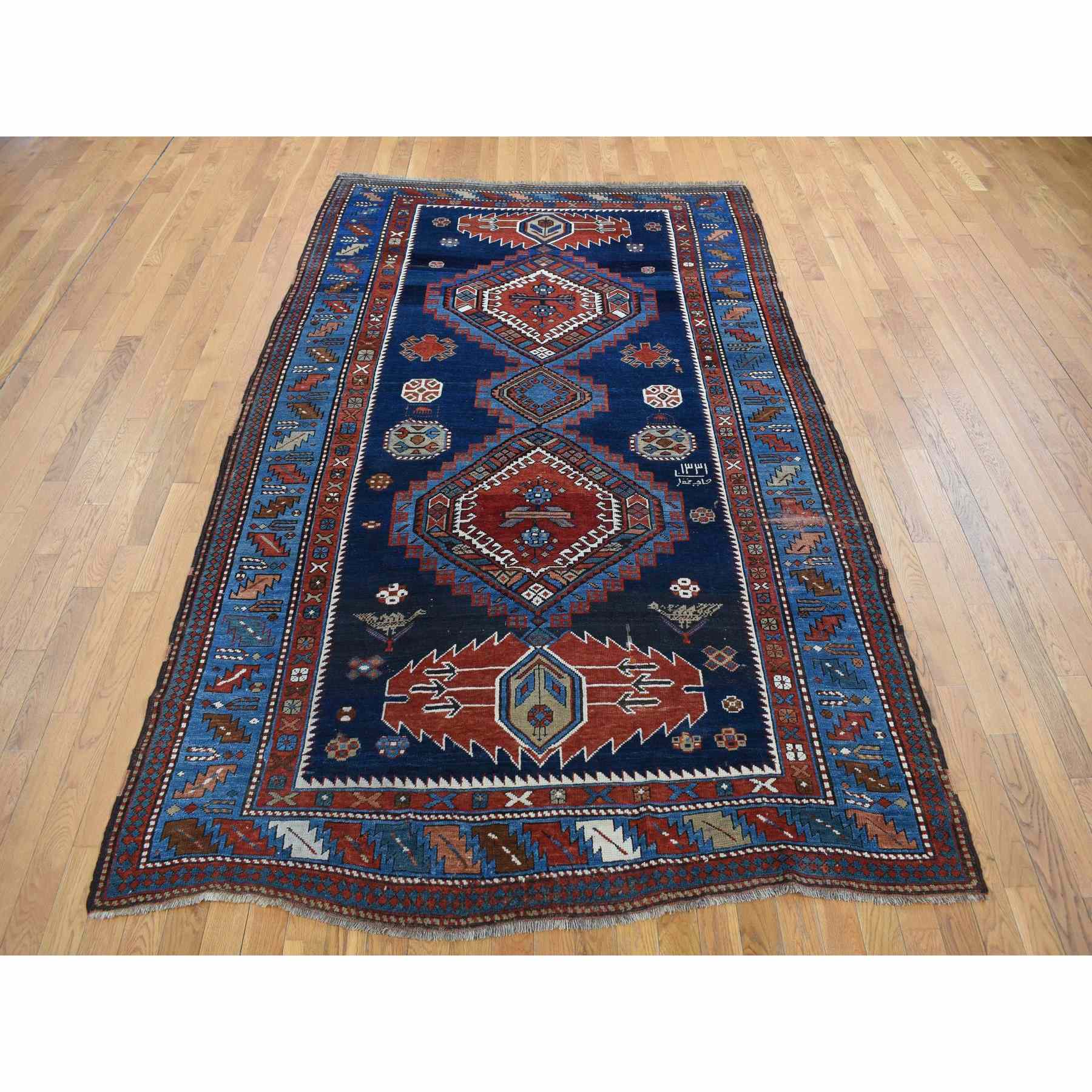 Antique-Hand-Knotted-Rug-390300