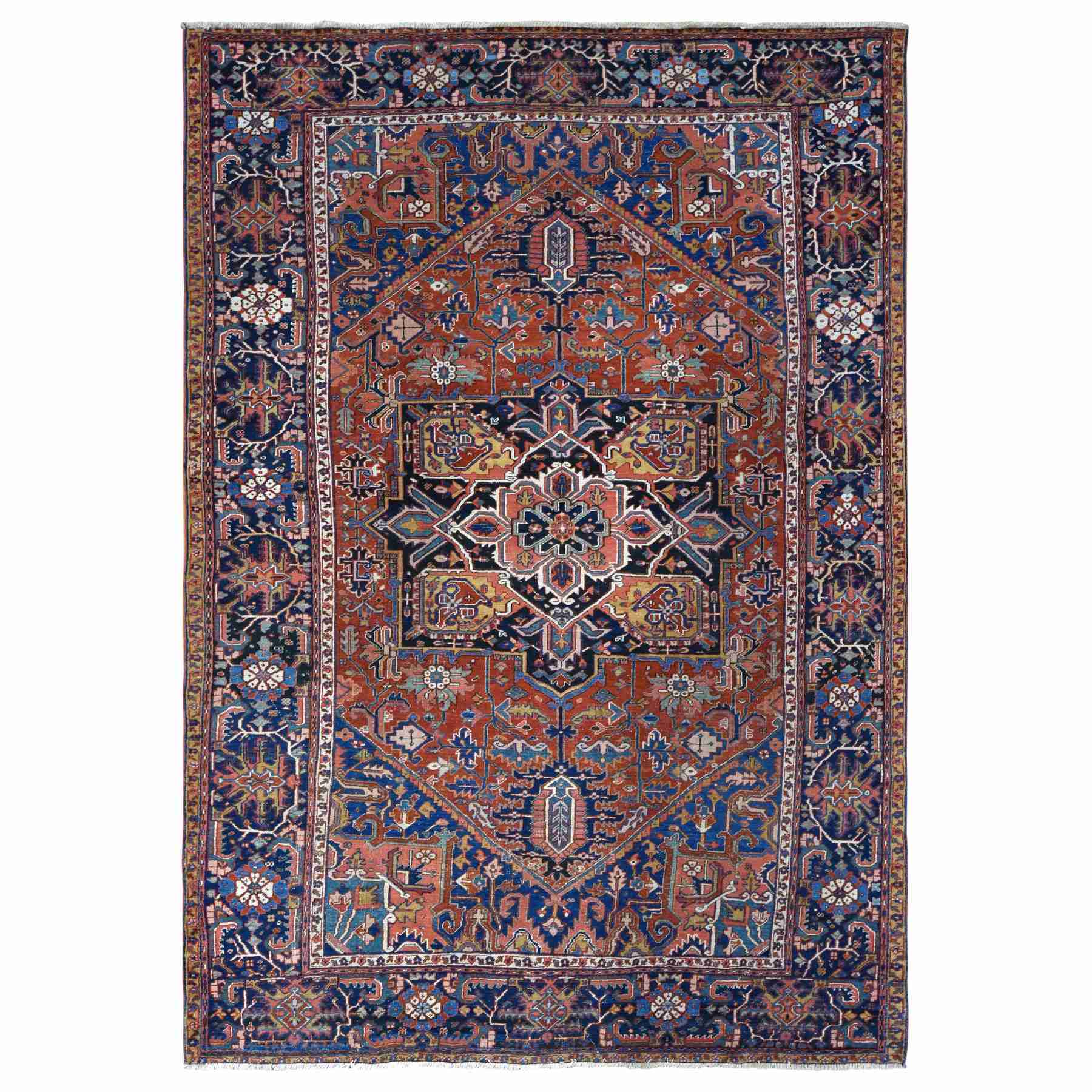 Antique-Hand-Knotted-Rug-390355
