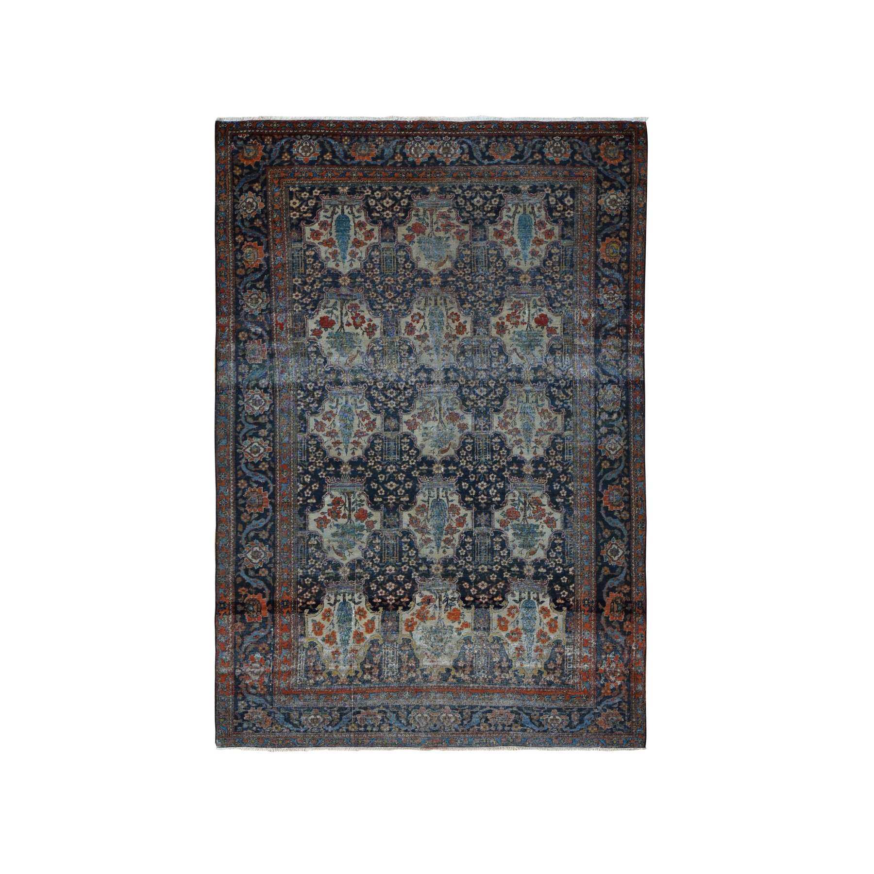 Antique-Hand-Knotted-Rug-390365