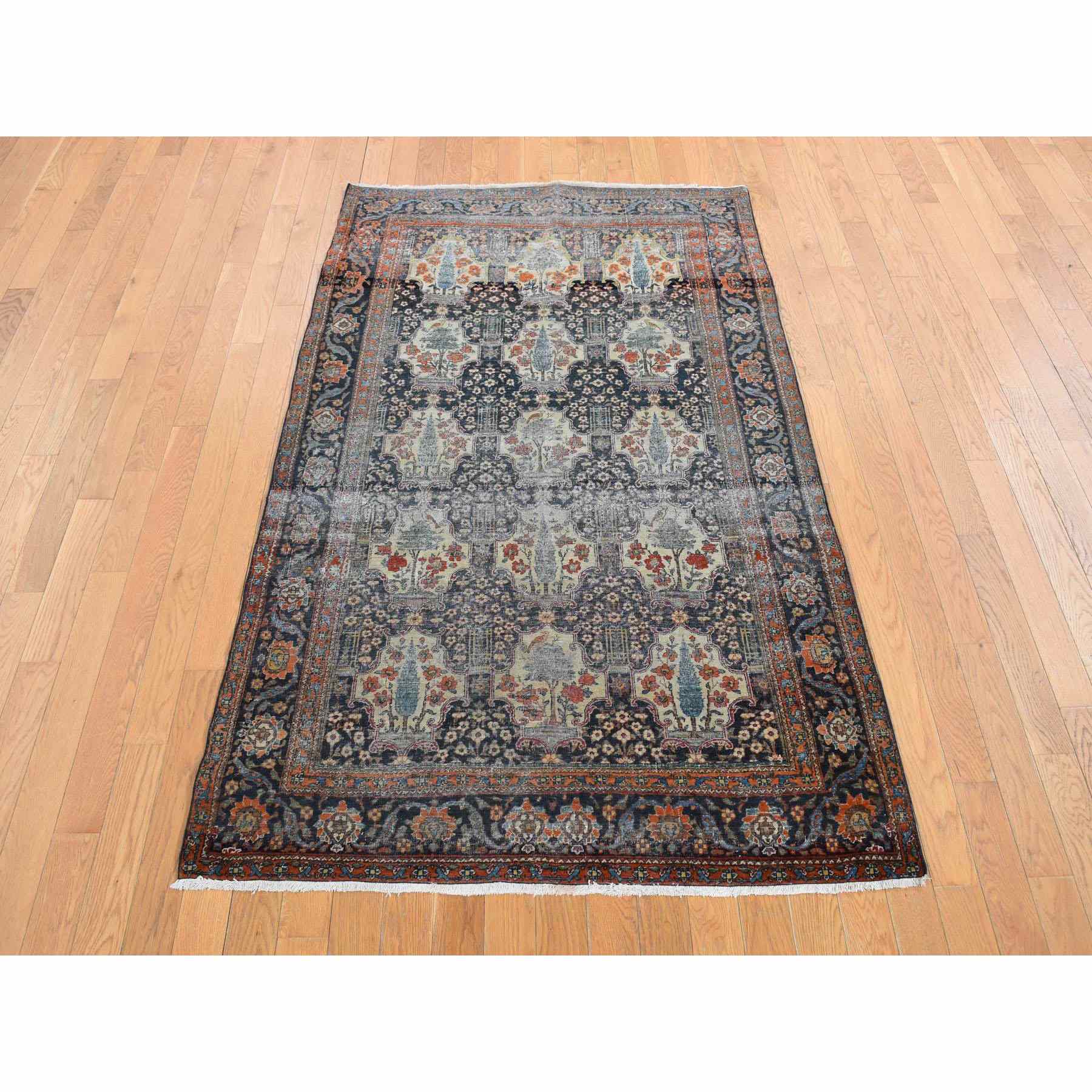 Antique-Hand-Knotted-Rug-390365