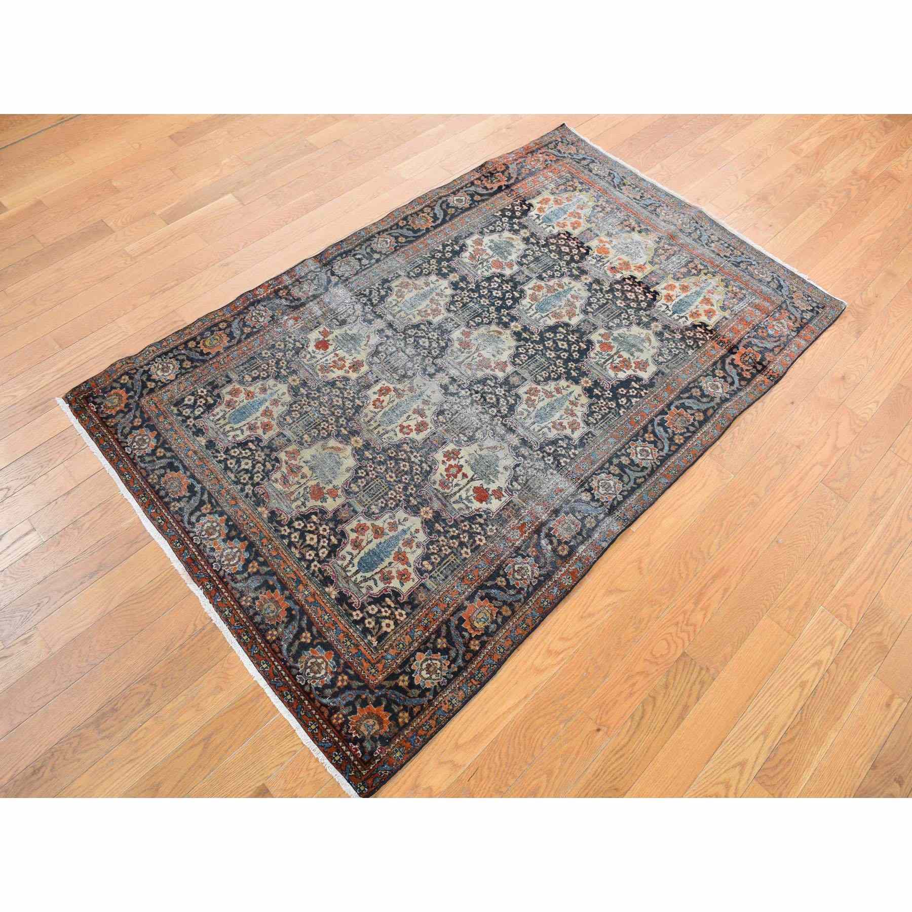 Antique-Hand-Knotted-Rug-390365
