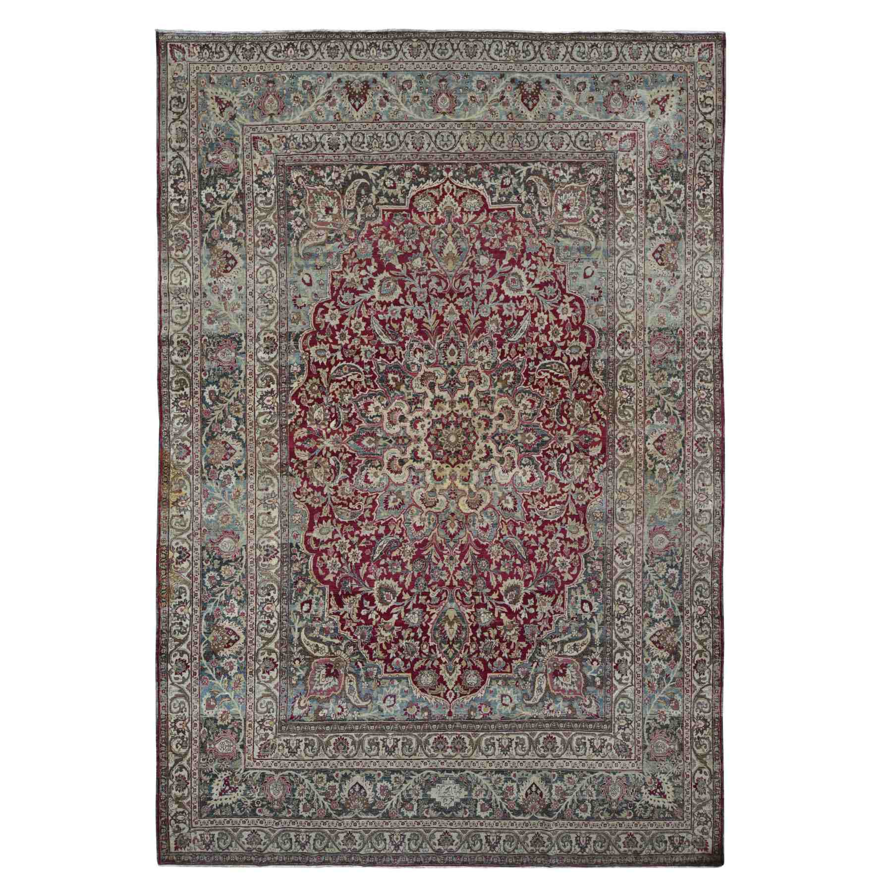 Antique-Hand-Knotted-Rug-390415