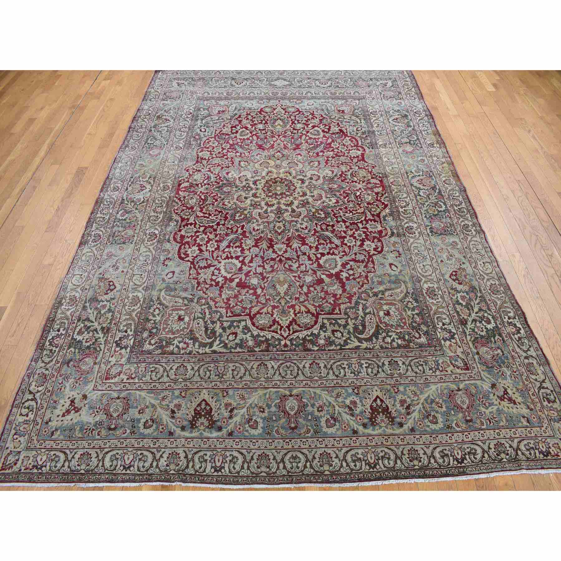 Antique-Hand-Knotted-Rug-390415