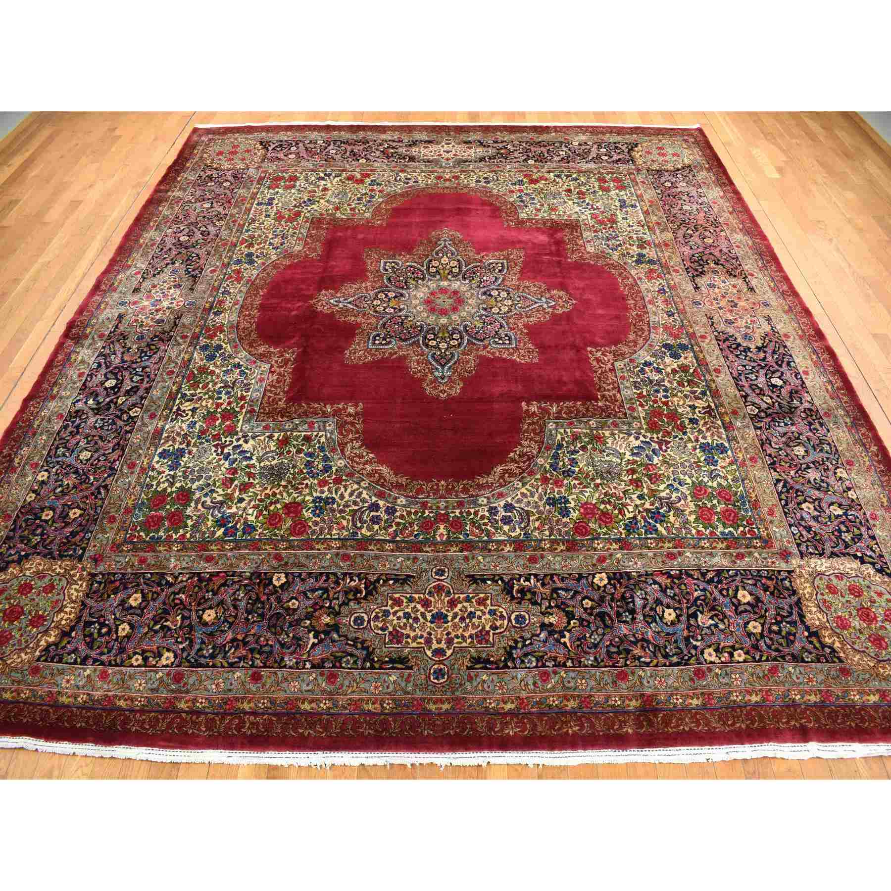 Antique-Hand-Knotted-Rug-390420