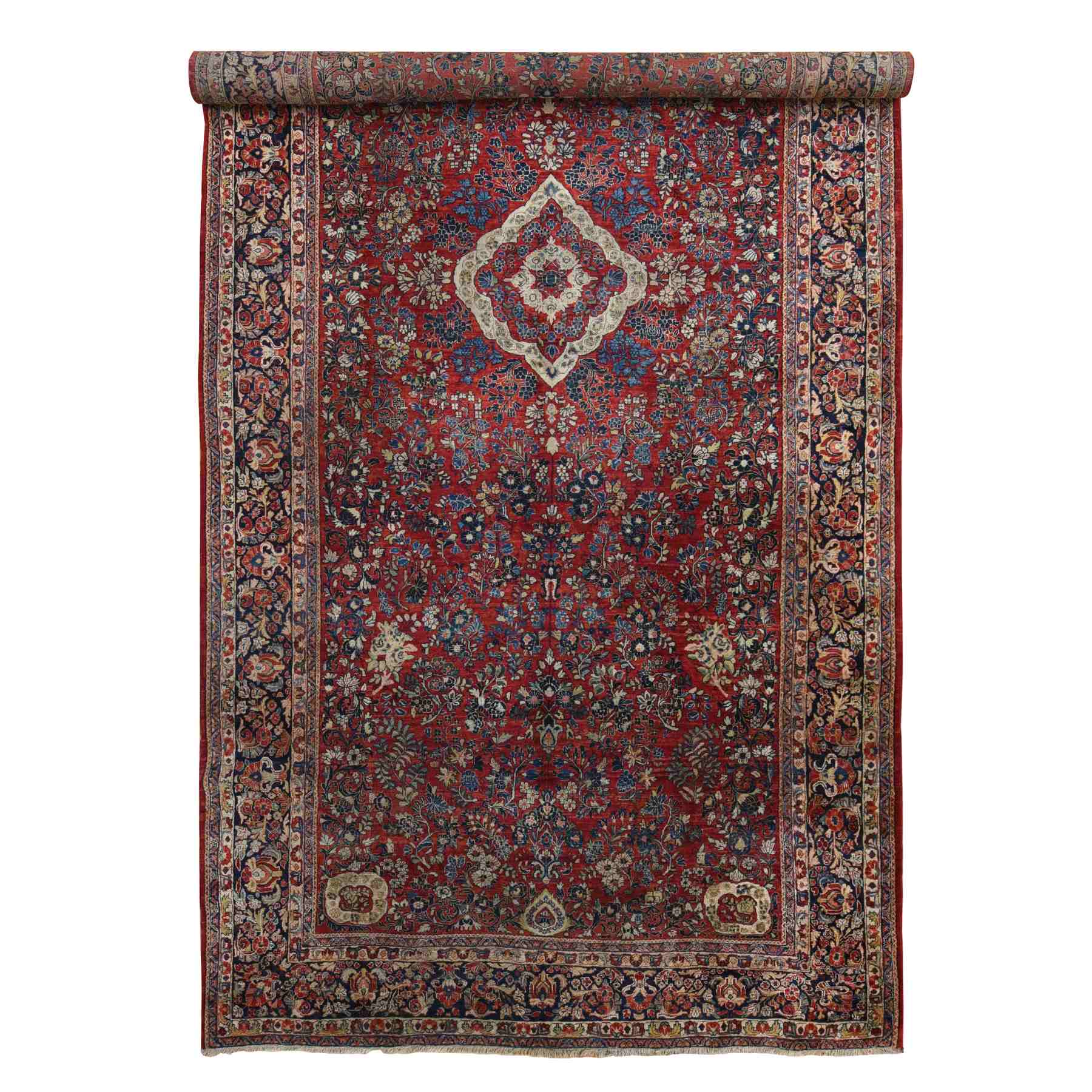 Antique-Hand-Knotted-Rug-390865